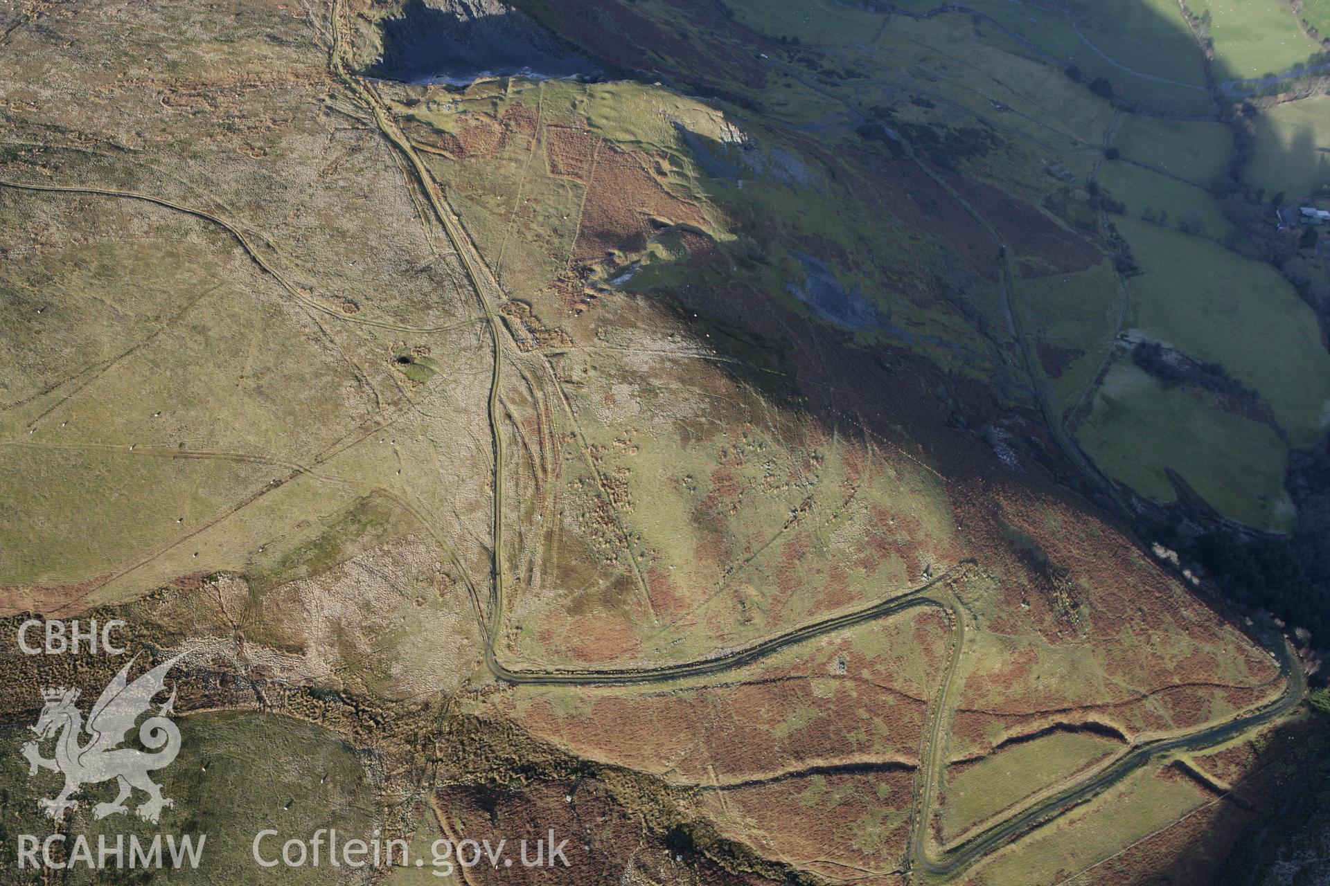 RCAHMW colour oblique photograph of Craig-Mwyn lead mine. Taken by Toby Driver on 08/02/2011.