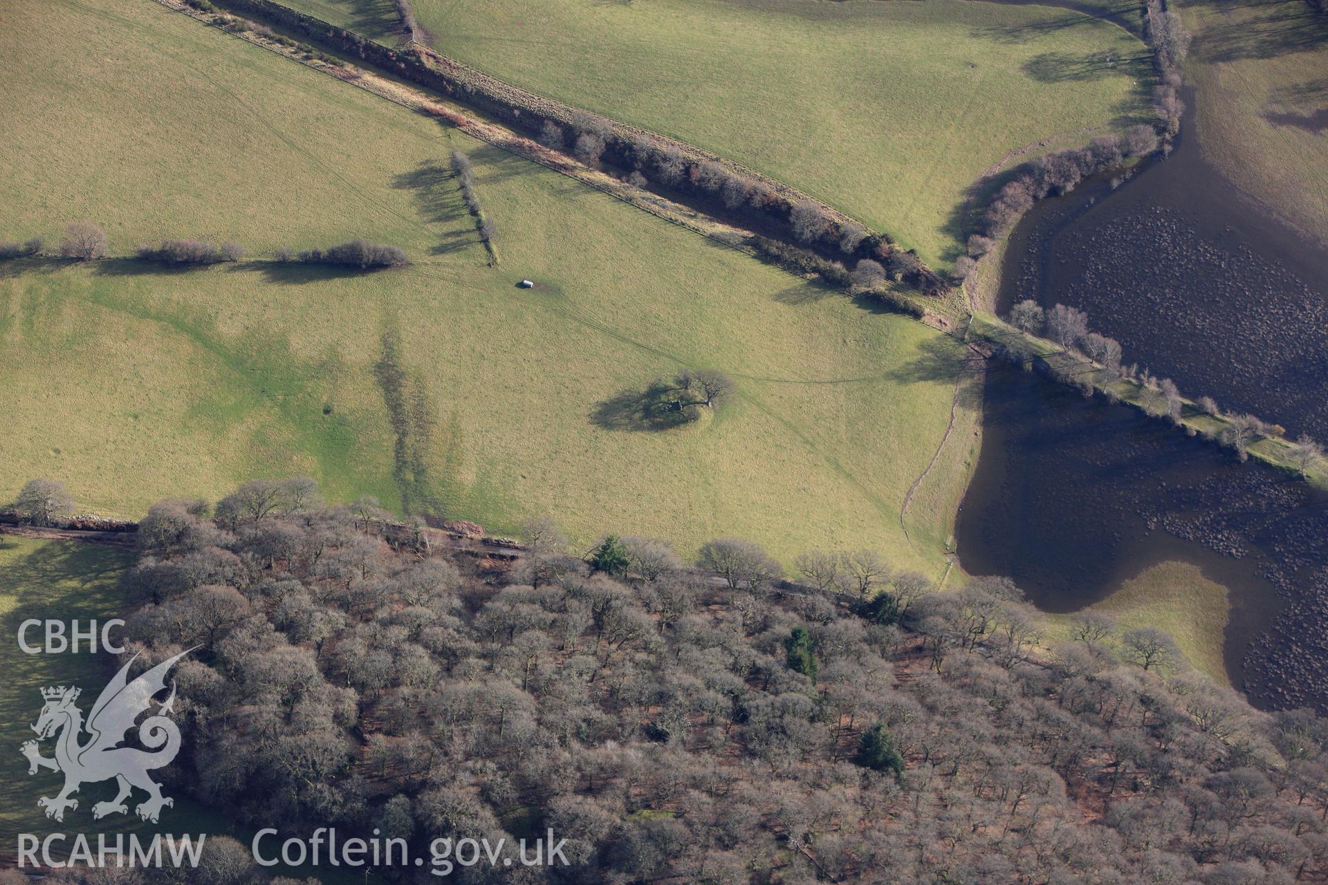 RCAHMW colour oblique photograph of Branas Uchaf, chambered cairn. Taken by Toby Driver on 08/02/2011.