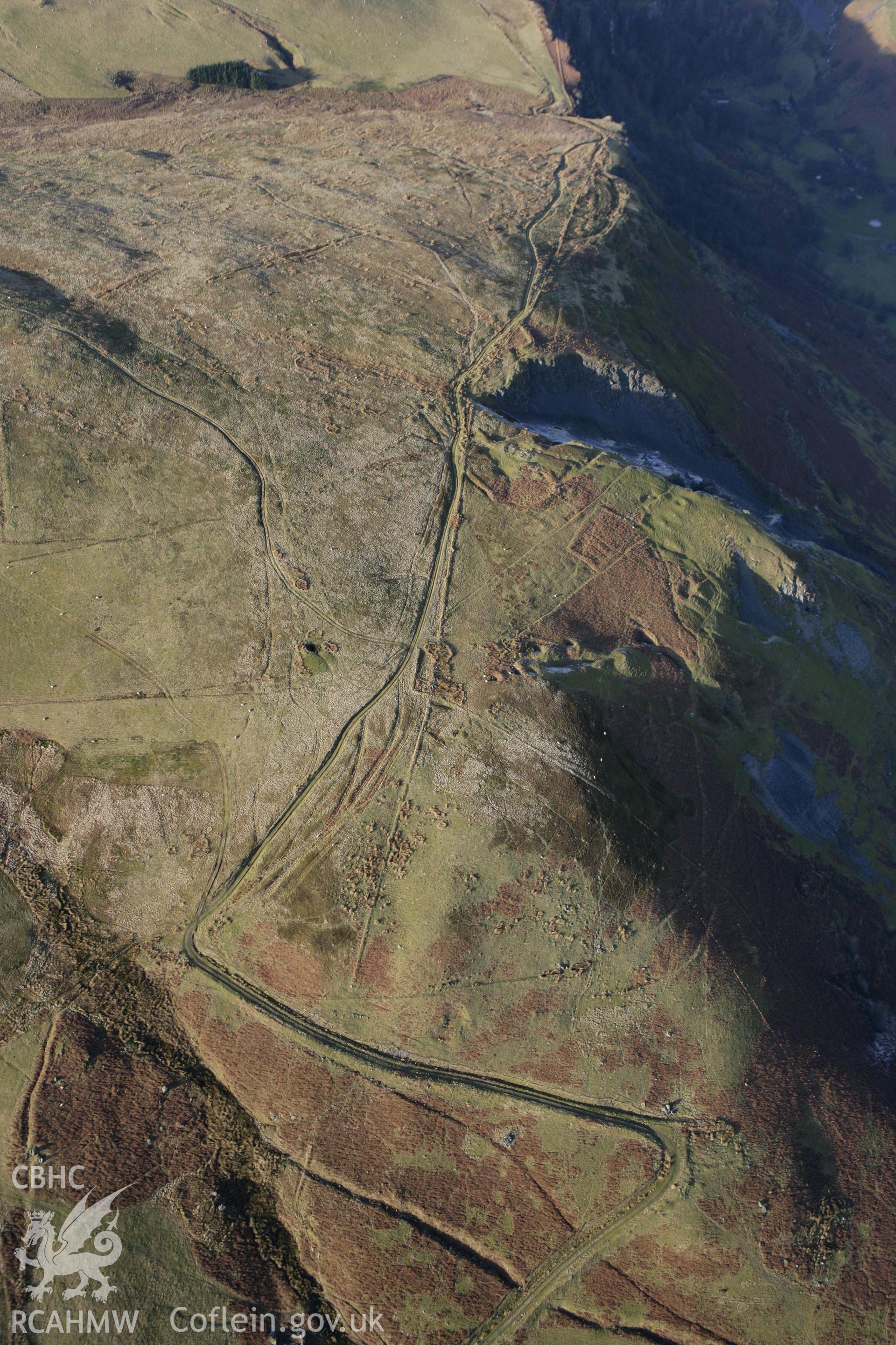 RCAHMW colour oblique photograph of Craig-Mwyn lead mine. Taken by Toby Driver on 08/02/2011.