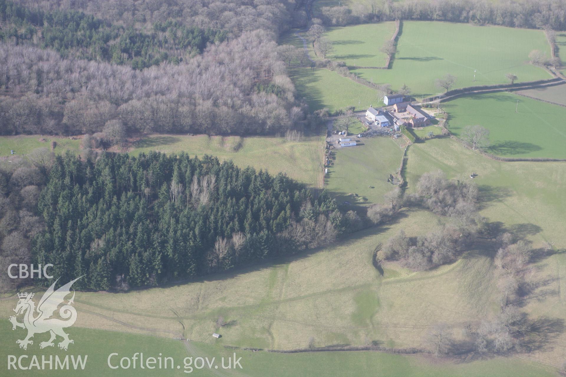 RCAHMW colour oblique photograph of Crowther's Camp. Taken by Toby Driver on 08/02/2011.