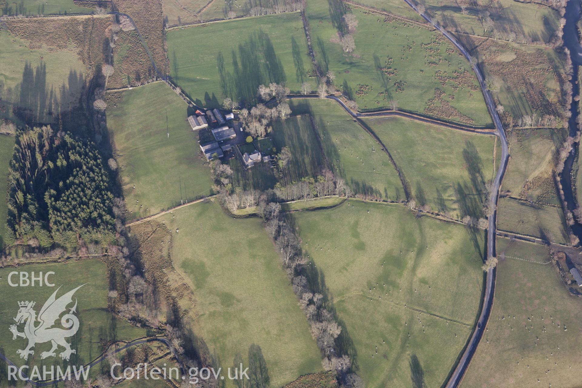 RCAHMW colour oblique photograph of Caer Gai roman military settlement. Taken by Toby Driver on 08/02/2011.