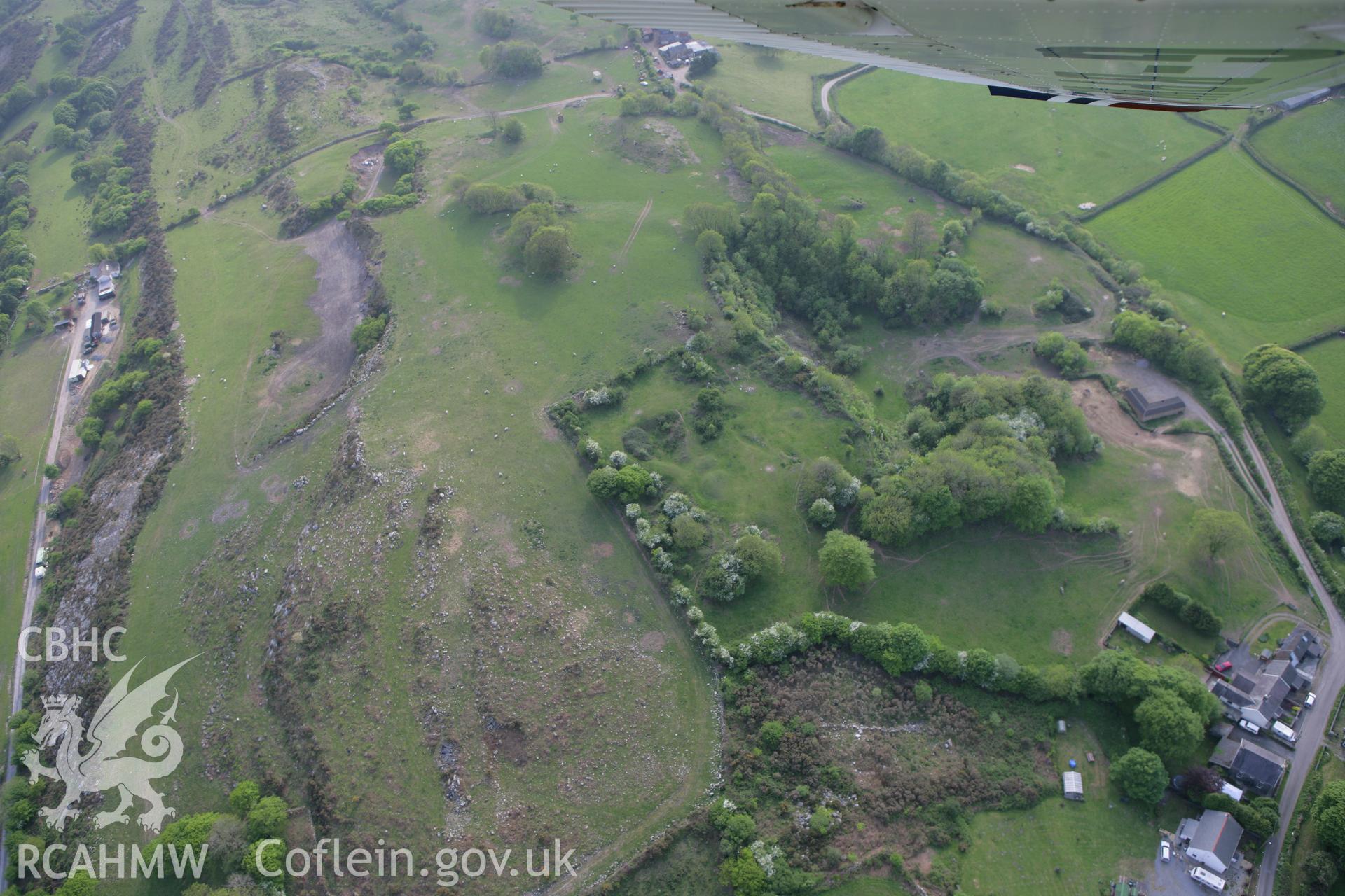 RCAHMW colour oblique photograph of Limekilns at Penymynydd, Pedair Heol. Taken by Toby Driver and Oliver Davies on 04/05/2011.