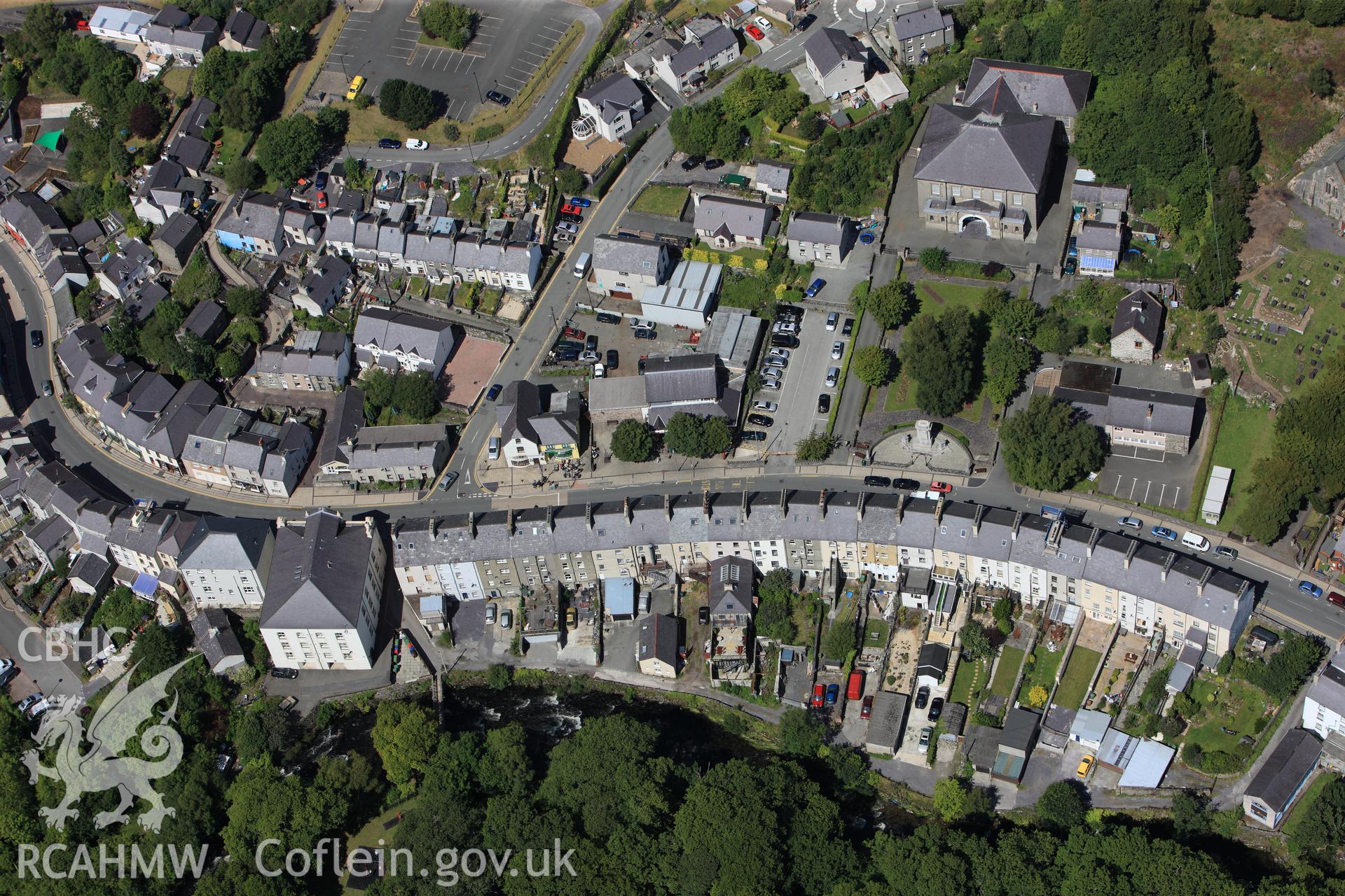 RCAHMW colour oblique photograph of Jerusalem Chapel, Bethesda, Historic Wales from the Air (RCAHMW 2012) - Figure 128 (right). Taken by Toby Driver on 20/07/2011.