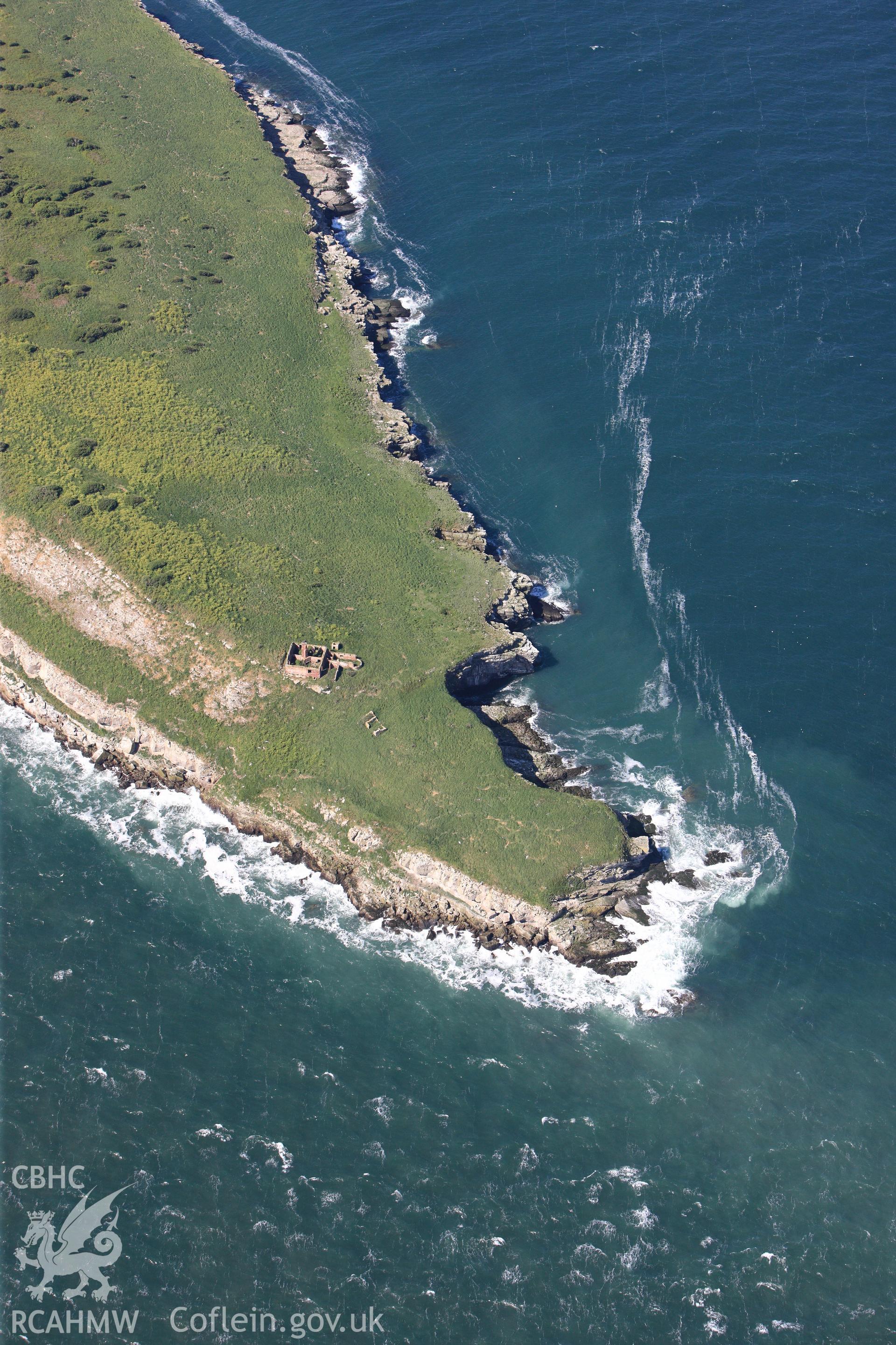 RCAHMW colour oblique photograph of Puffin Island Telegraph Station. Taken by Toby Driver on 03/05/2011.