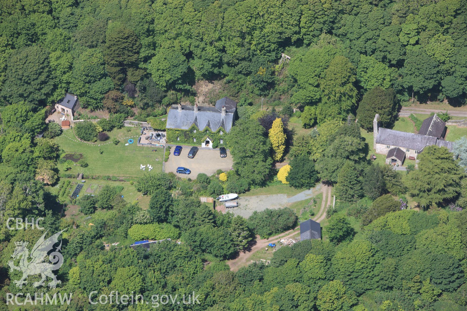 RCAHMW colour oblique photograph of St Ishmael's Church. Taken by Toby Driver on 24/05/2011.