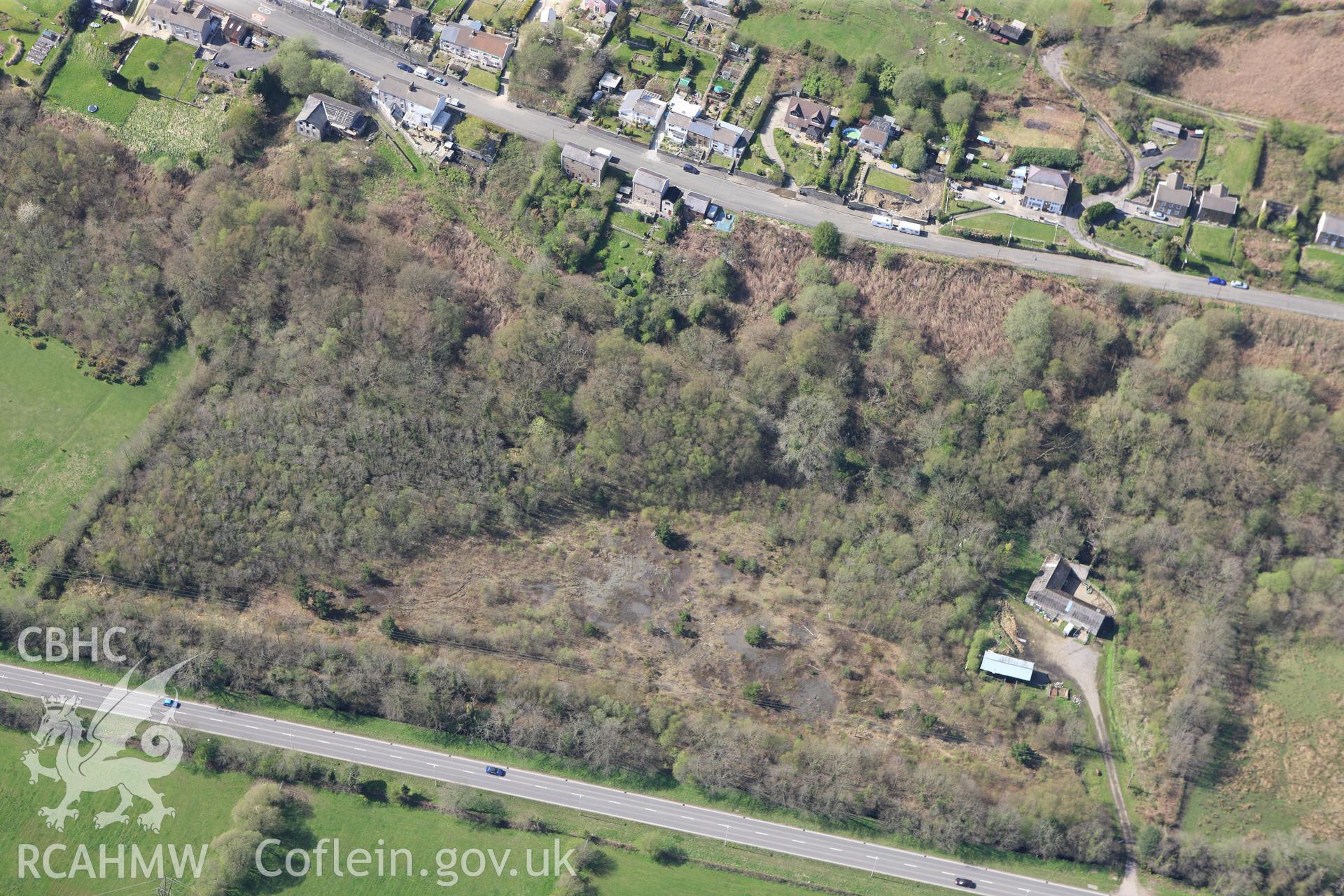 RCAHMW colour oblique photograph of Crimea Colliery and Canal Quay, Ystalyfera. Taken by Toby Driver on 08/04/2011.