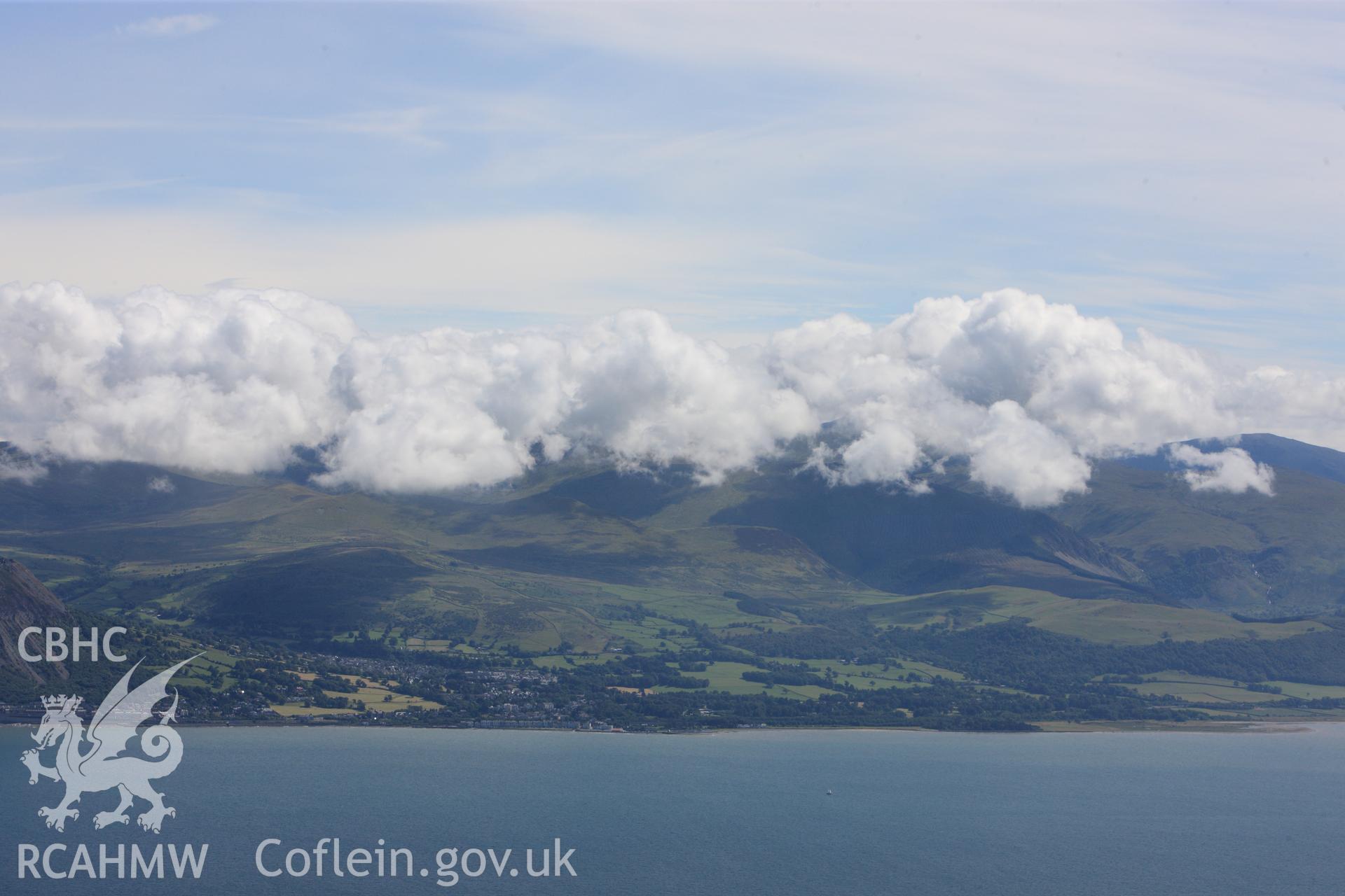 RCAHMW colour oblique photograph of Llanfairfechan, distant landscape from north. Taken by Toby Driver on 20/07/2011.