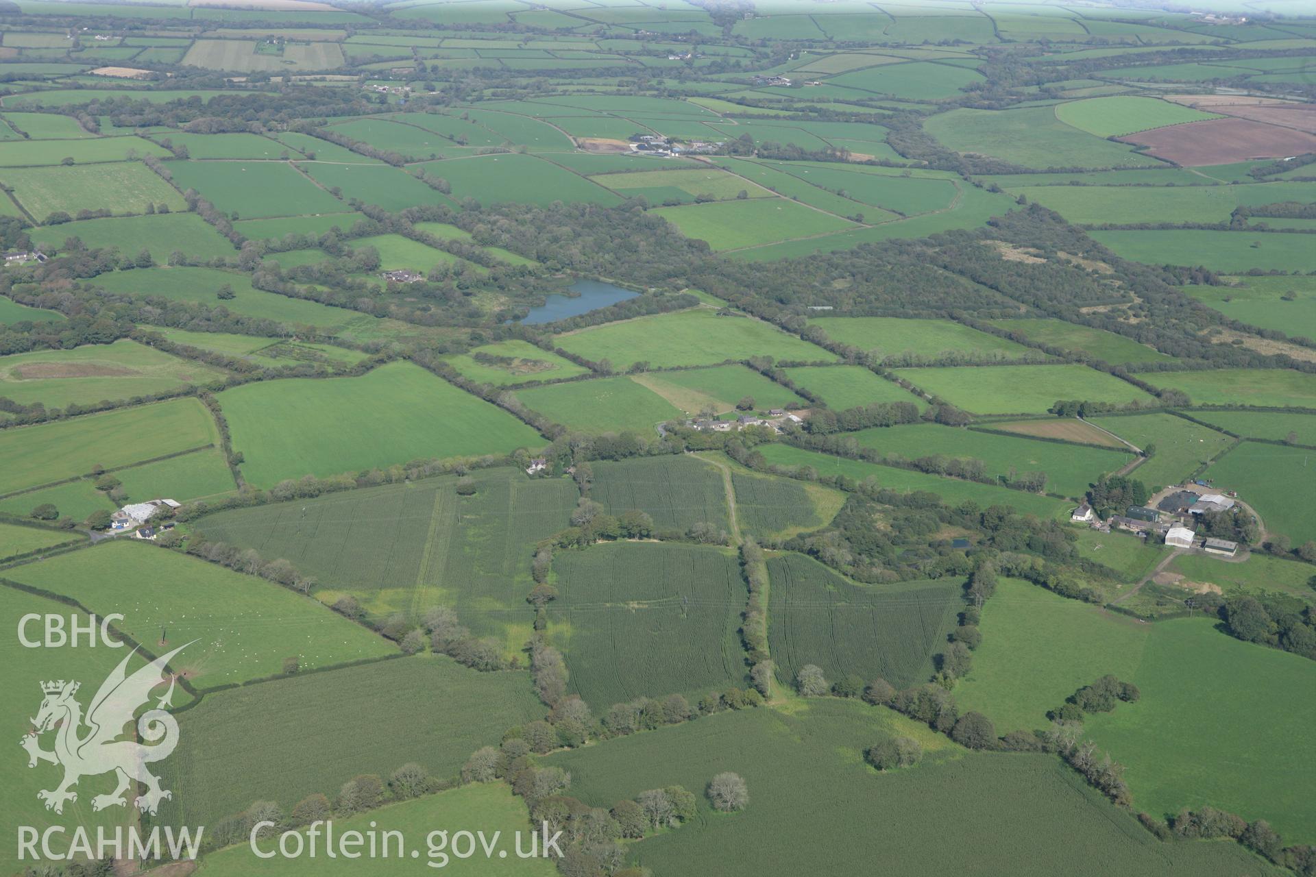 RCAHMW colour oblique photograph of Colby Moor Barrow, Wiston. Taken by Toby Driver and Oliver Davies on 28/09/2011.