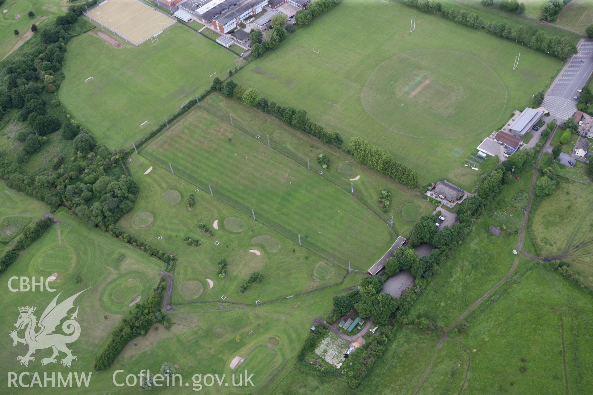 RCAHMW colour oblique photograph of Caerleon Roman parade ground. Taken by Toby Driver on 13/06/2011.