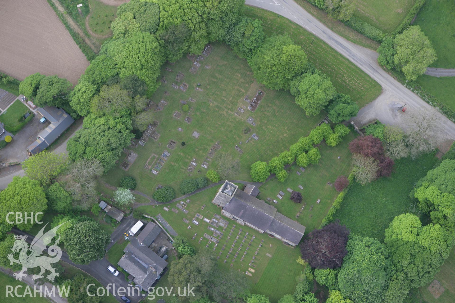 RCAHMW colour oblique photograph of Wiston Parish church. Taken by Toby Driver and Oliver Davies on 04/05/2011.