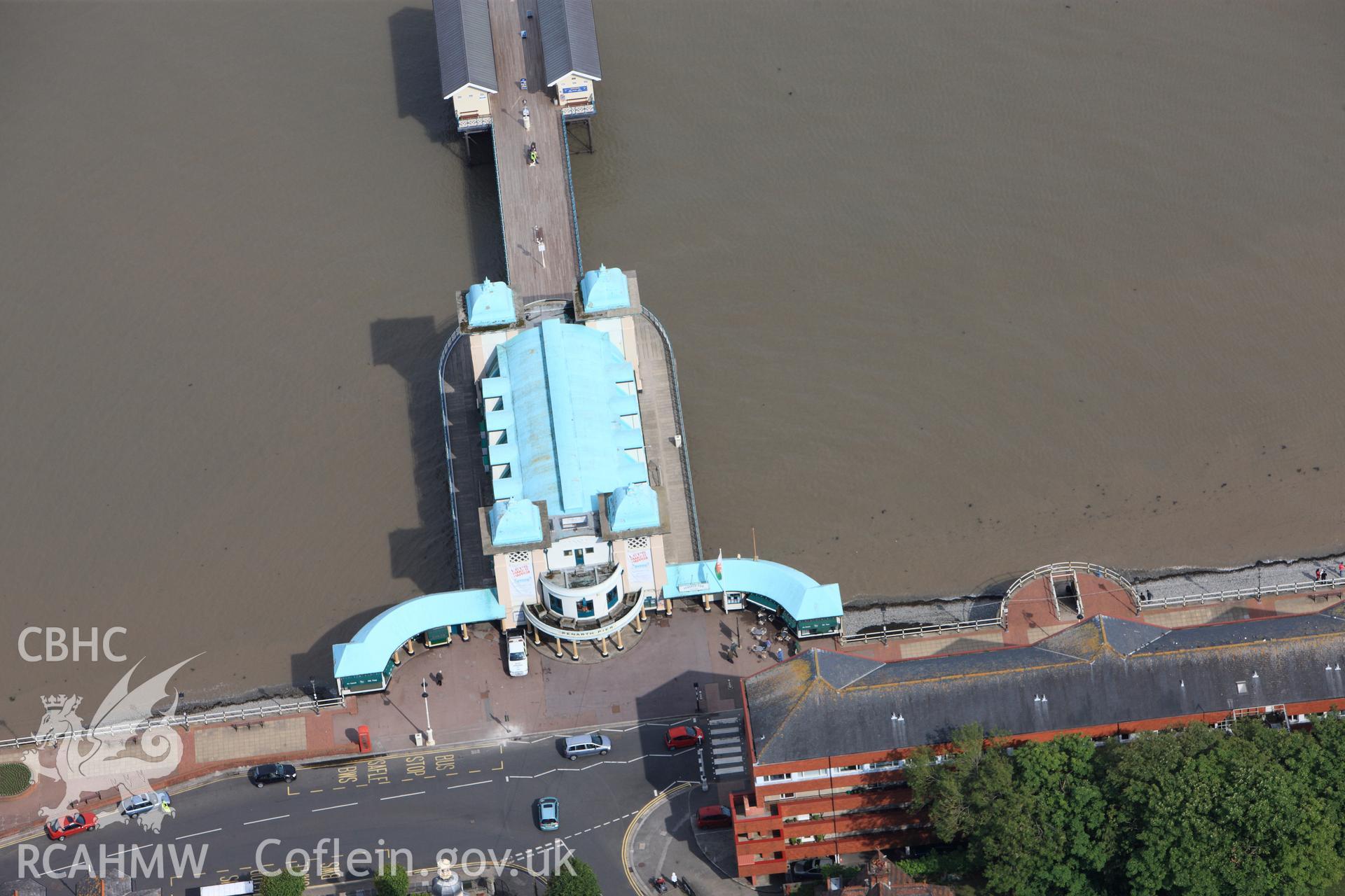 RCAHMW colour oblique photograph of Penarth Pier. Taken by Toby Driver on 13/06/2011.