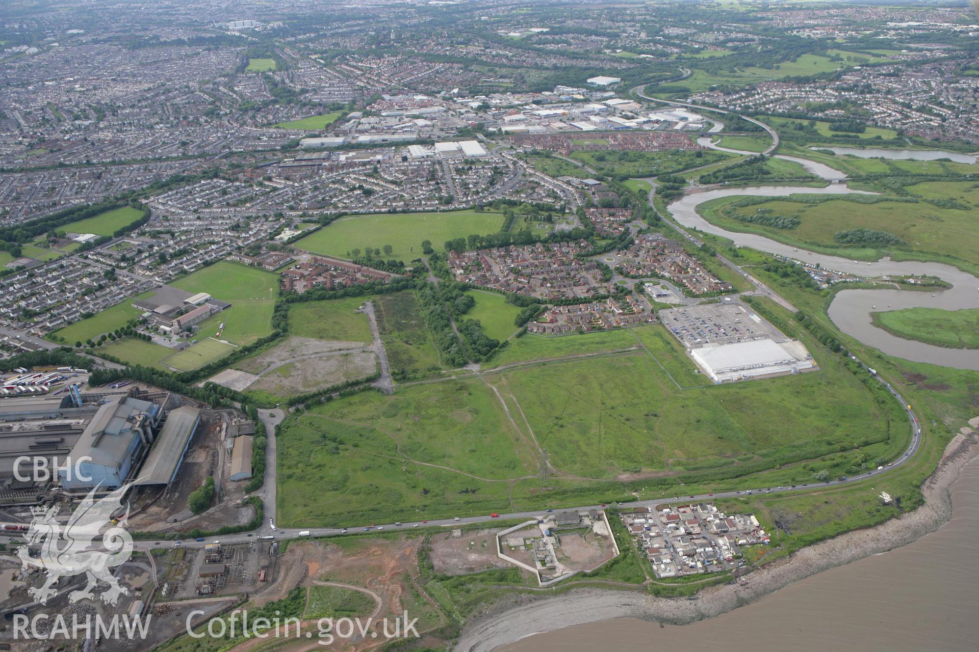 RCAHMW colour oblique photograph of Splott aerodrome. Taken by Toby Driver on 13/06/2011.