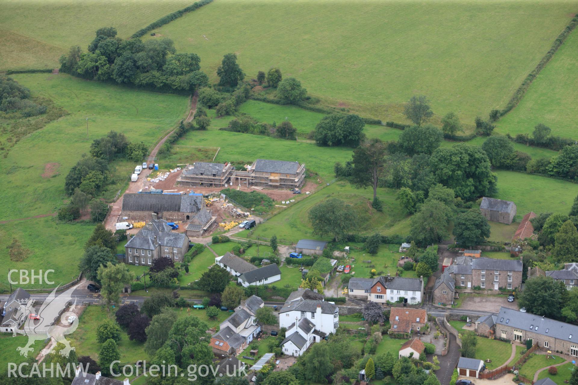 RCAHMW colour oblique photograph of Tump Terret, motte. Taken by Toby Driver on 20/07/2011.