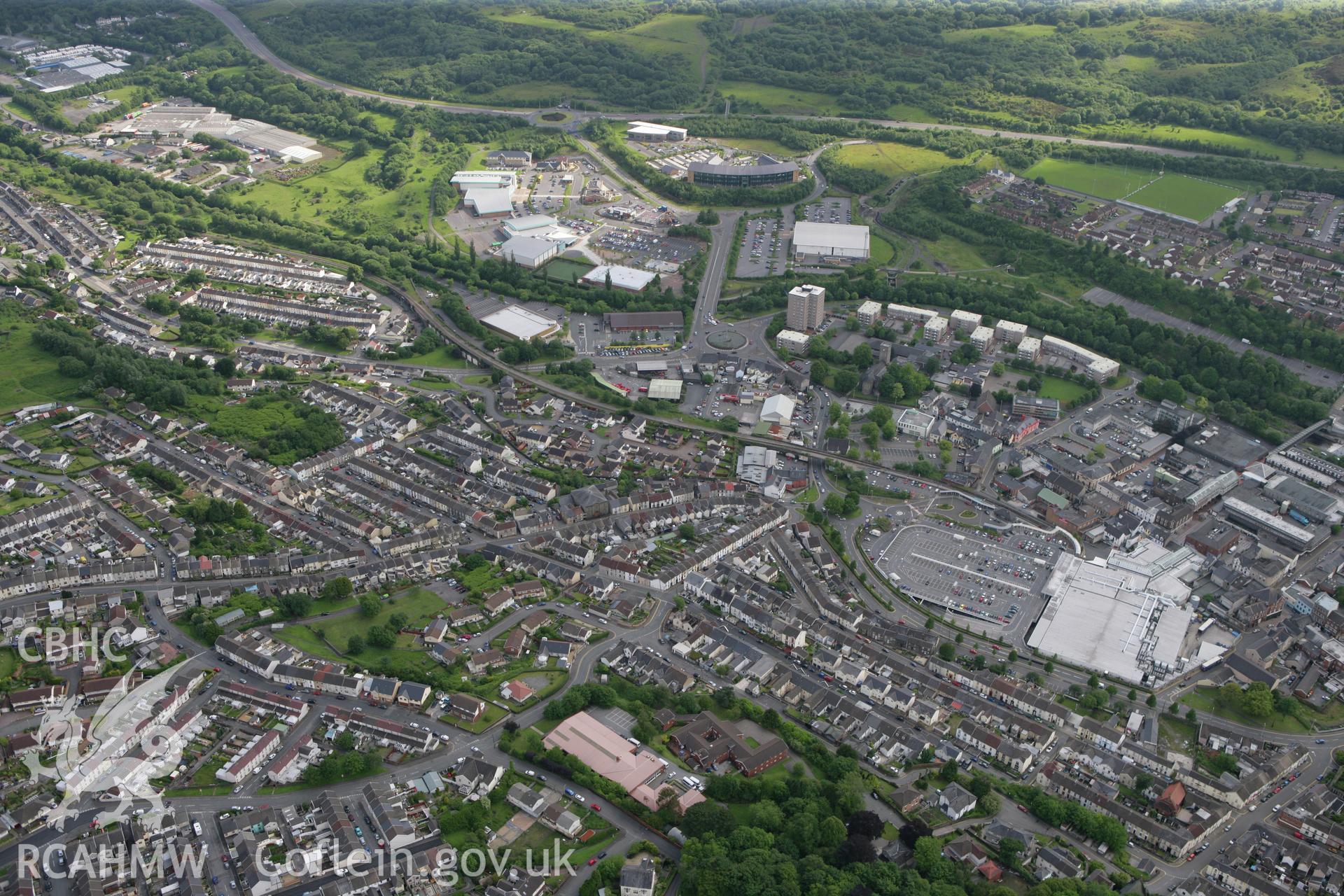 RCAHMW colour oblique photograph of Merthyr Tydfil. Taken by Toby Driver on 13/06/2011.