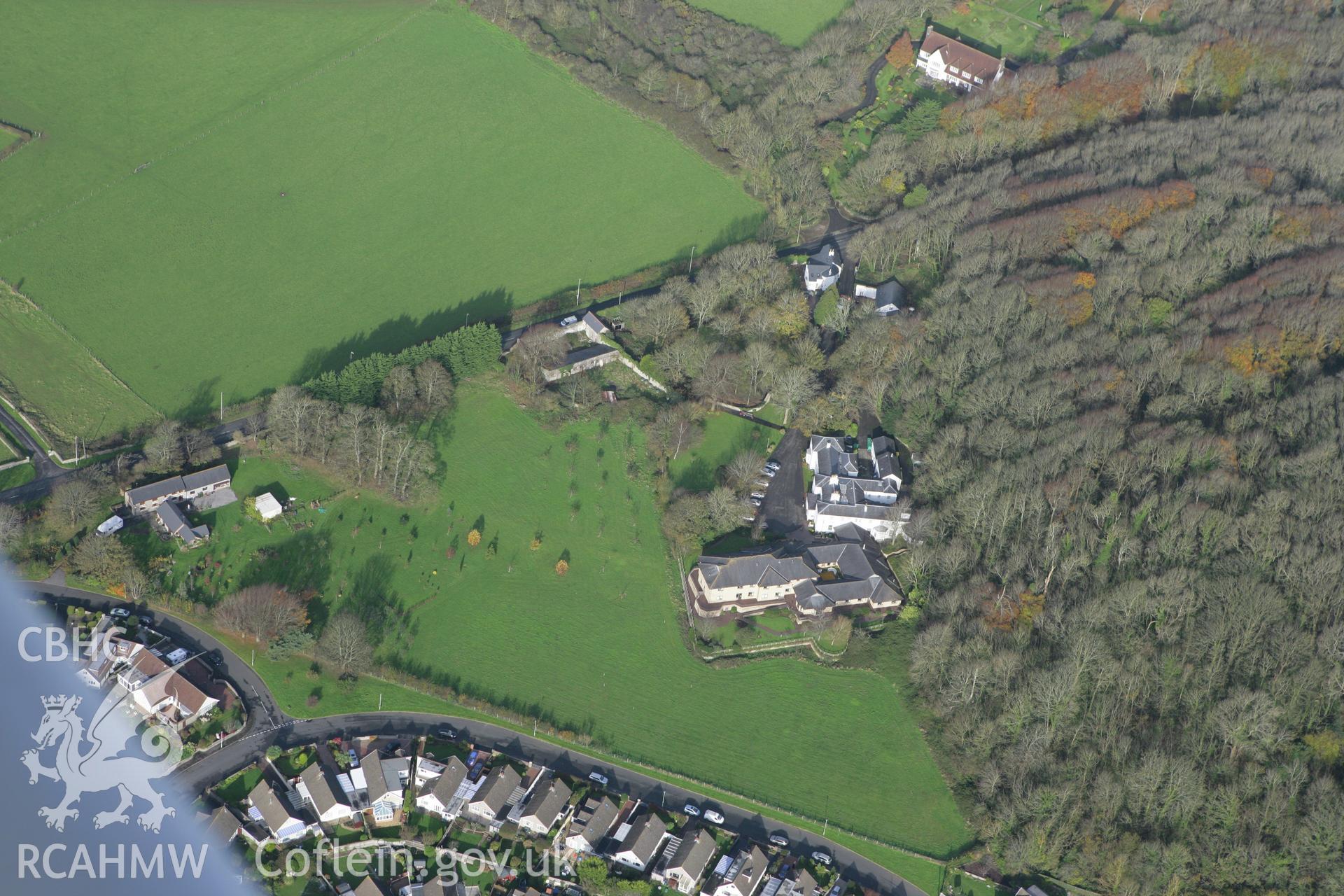 RCAHMW colour oblique photograph of Dan-y-Graig Roman Villa. Taken by Toby Driver on 17/11/2011.