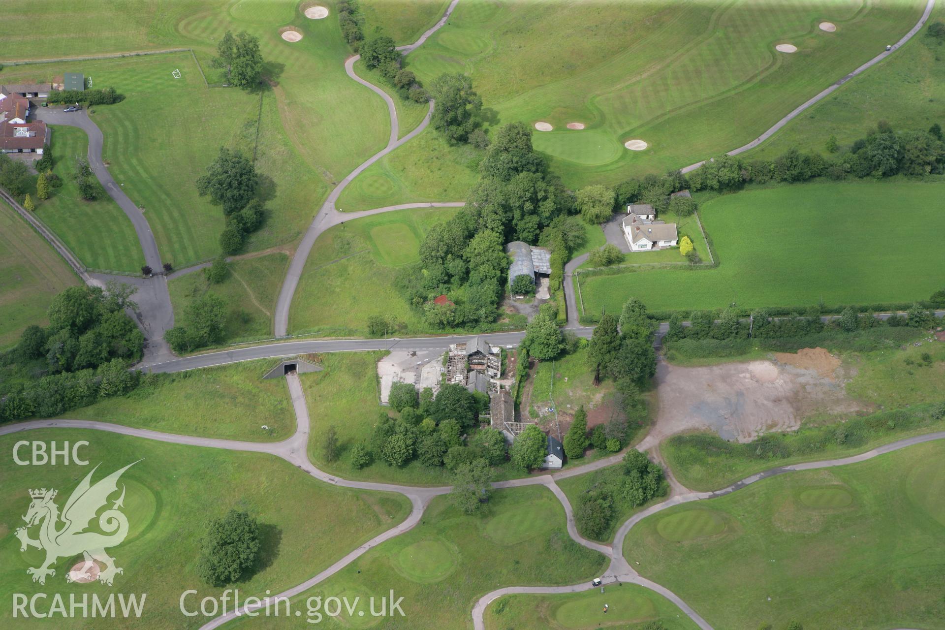 RCAHMW colour oblique photograph of Great Bulmore Roman settlement. Taken by Toby Driver on 13/06/2011.