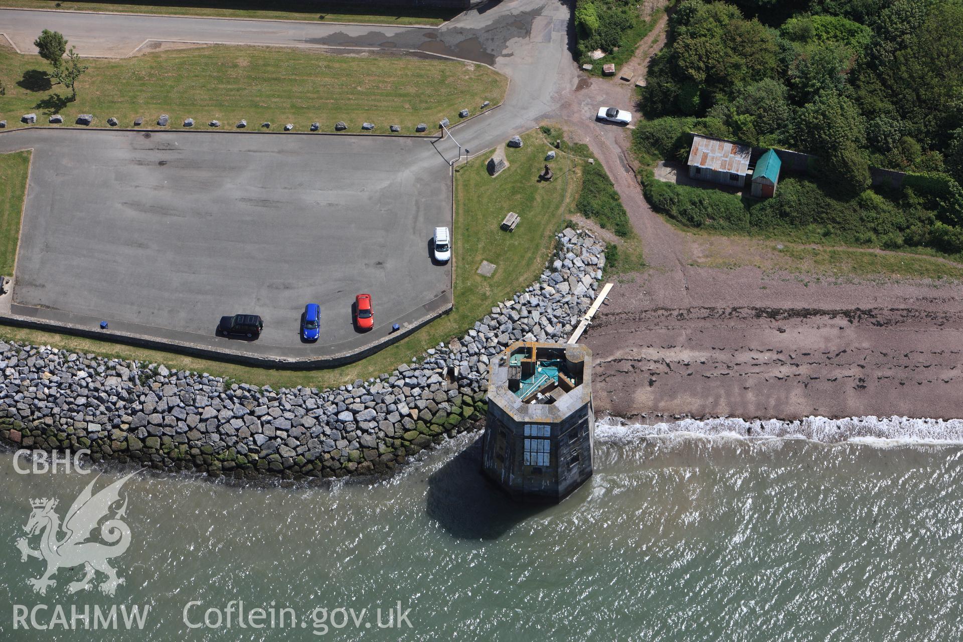 RCAHMW colour oblique photograph of West Martello Tower. Taken by Toby Driver on 24/05/2011.