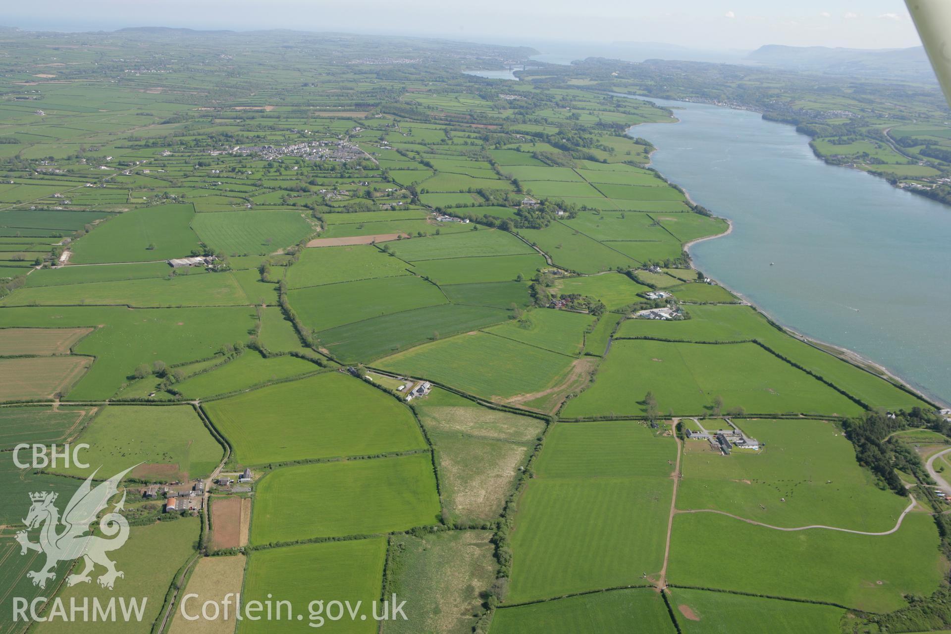 RCAHMW colour oblique photograph of Tai Cochion Roman Settlement, from the west. Taken by Toby Driver on 03/05/2011.