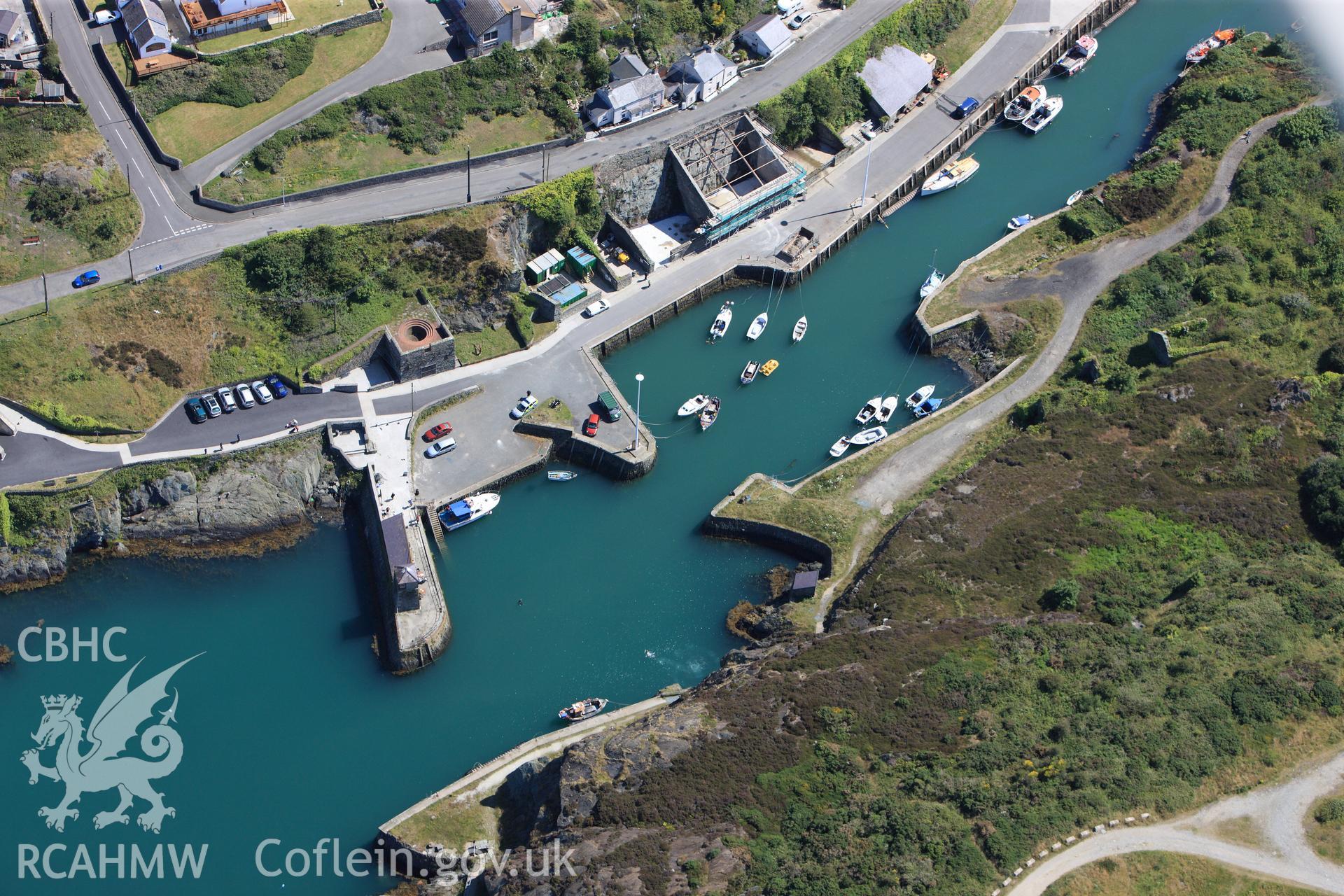 RCAHMW colour oblique photograph of Porth Amlwch, Limekiln. Taken by Toby Driver on 20/07/2011.