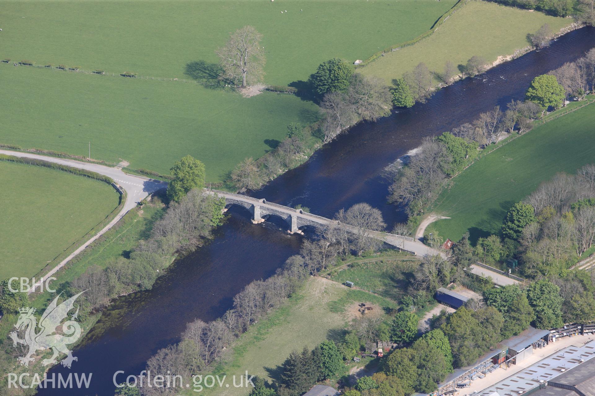 RCAHMW colour oblique photograph of Cynwyd Bridge. Taken by Toby Driver on 03/05/2011.