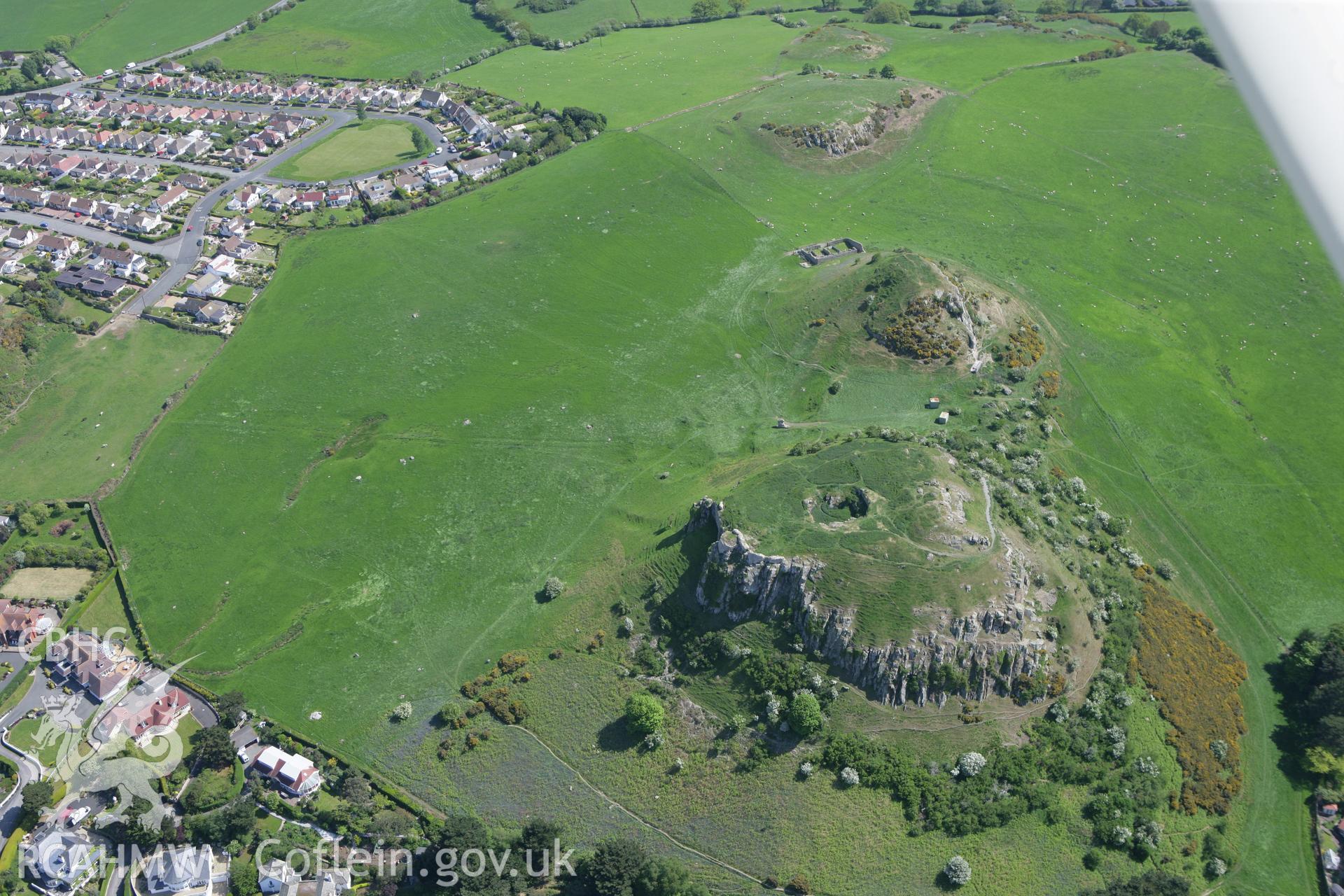 RCAHMW colour oblique photograph of Deganwy Castle. Taken by Toby Driver on 03/05/2011.