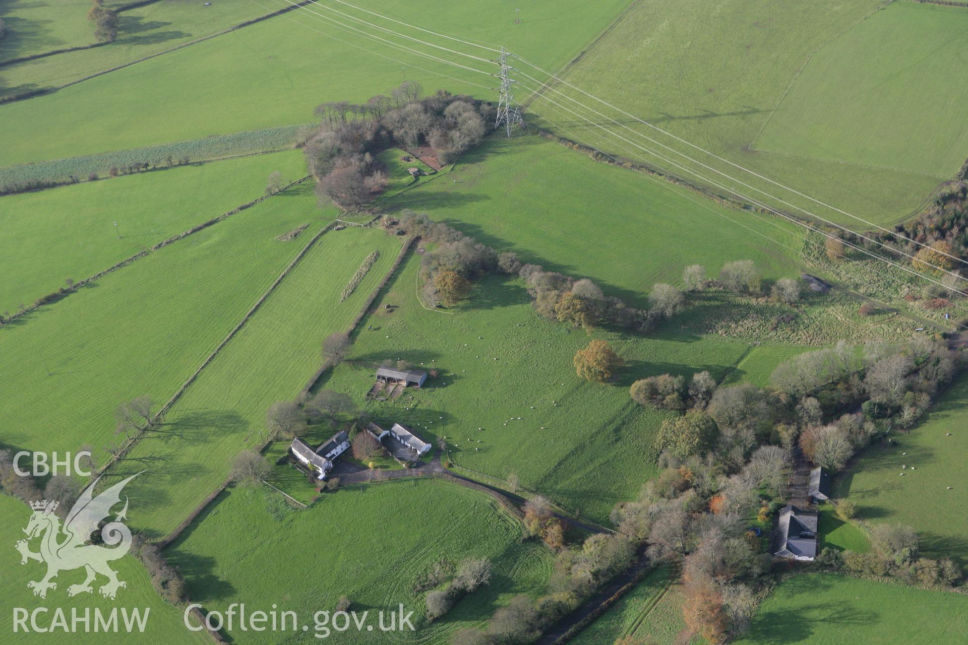 RCAHMW colour oblique photograph of Tinkinswood Chambered Cairn. Taken by Toby Driver on 17/11/2011.