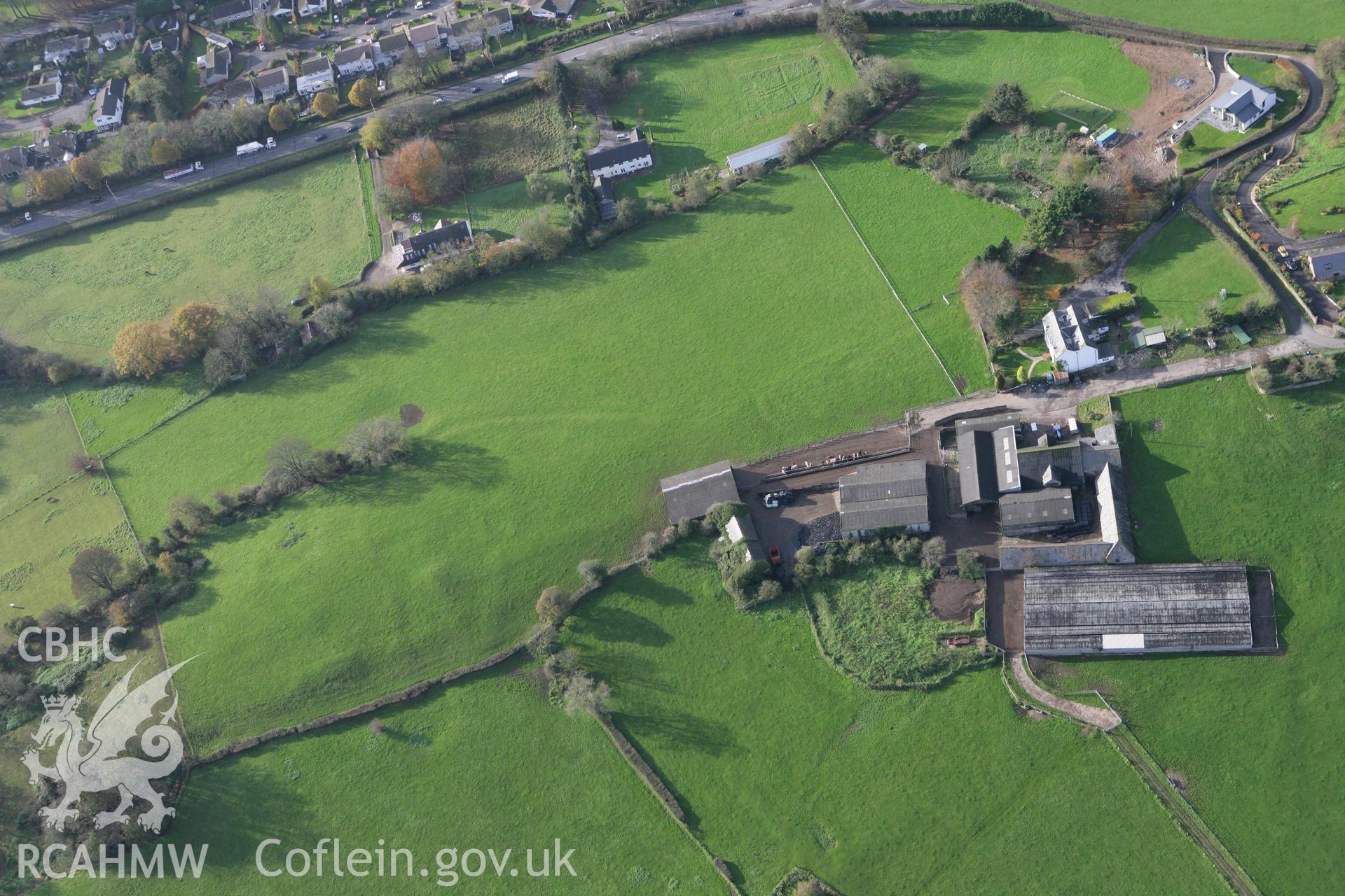 RCAHMW colour oblique photograph of Greave Round Barrow. Taken by Toby Driver on 17/11/2011.