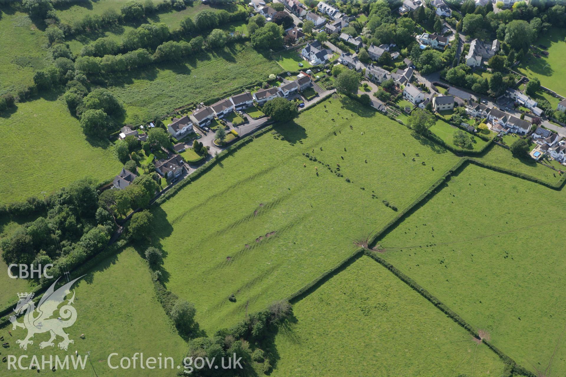 RCAHMW colour oblique photograph of Llanblethian strip fields. Taken by Toby Driver on 13/06/2011.