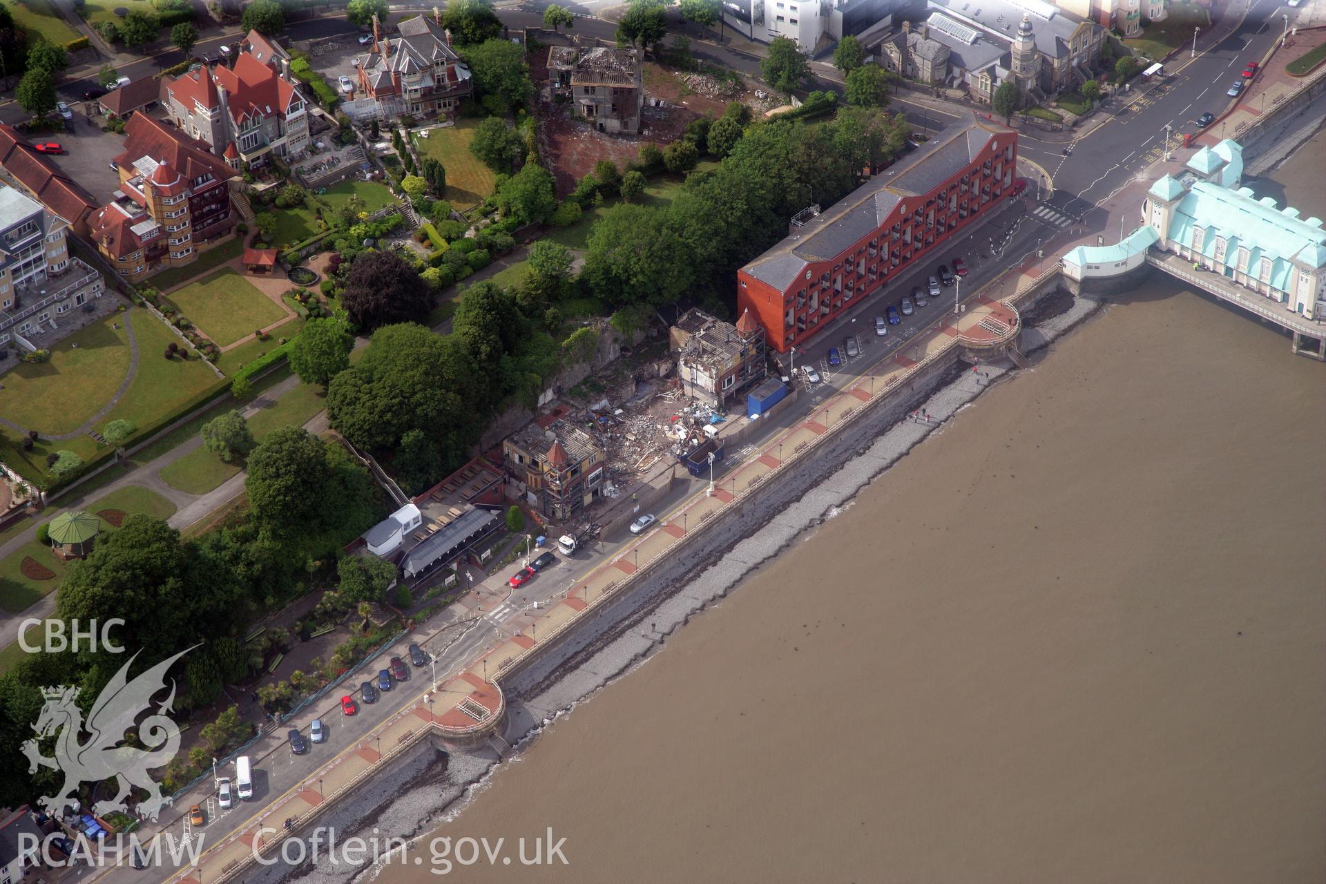 RCAHMW colour oblique photograph of Penarth Pier. Taken by Toby Driver on 13/06/2011.