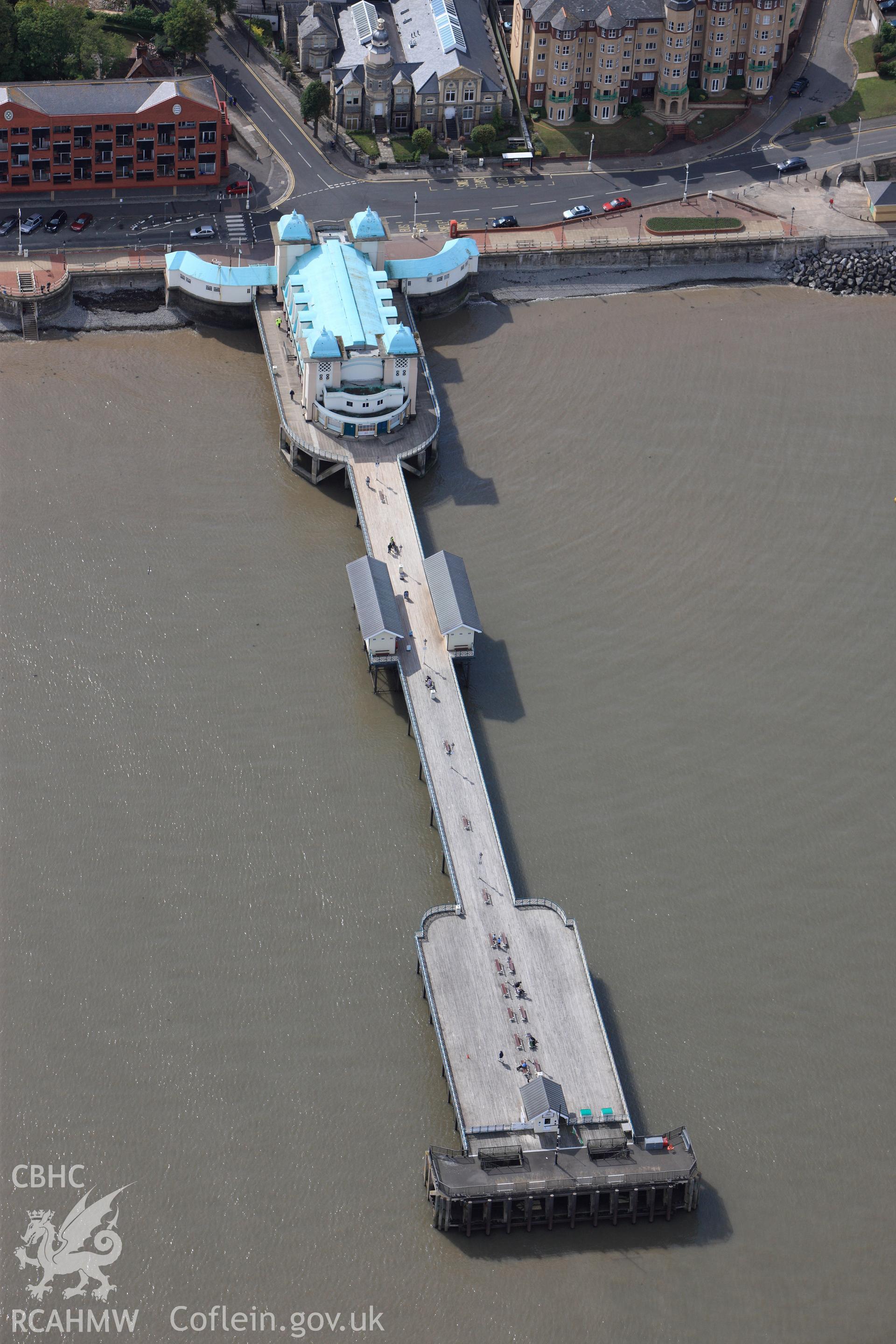 RCAHMW colour oblique photograph of Penarth Pier. Taken by Toby Driver on 13/06/2011.