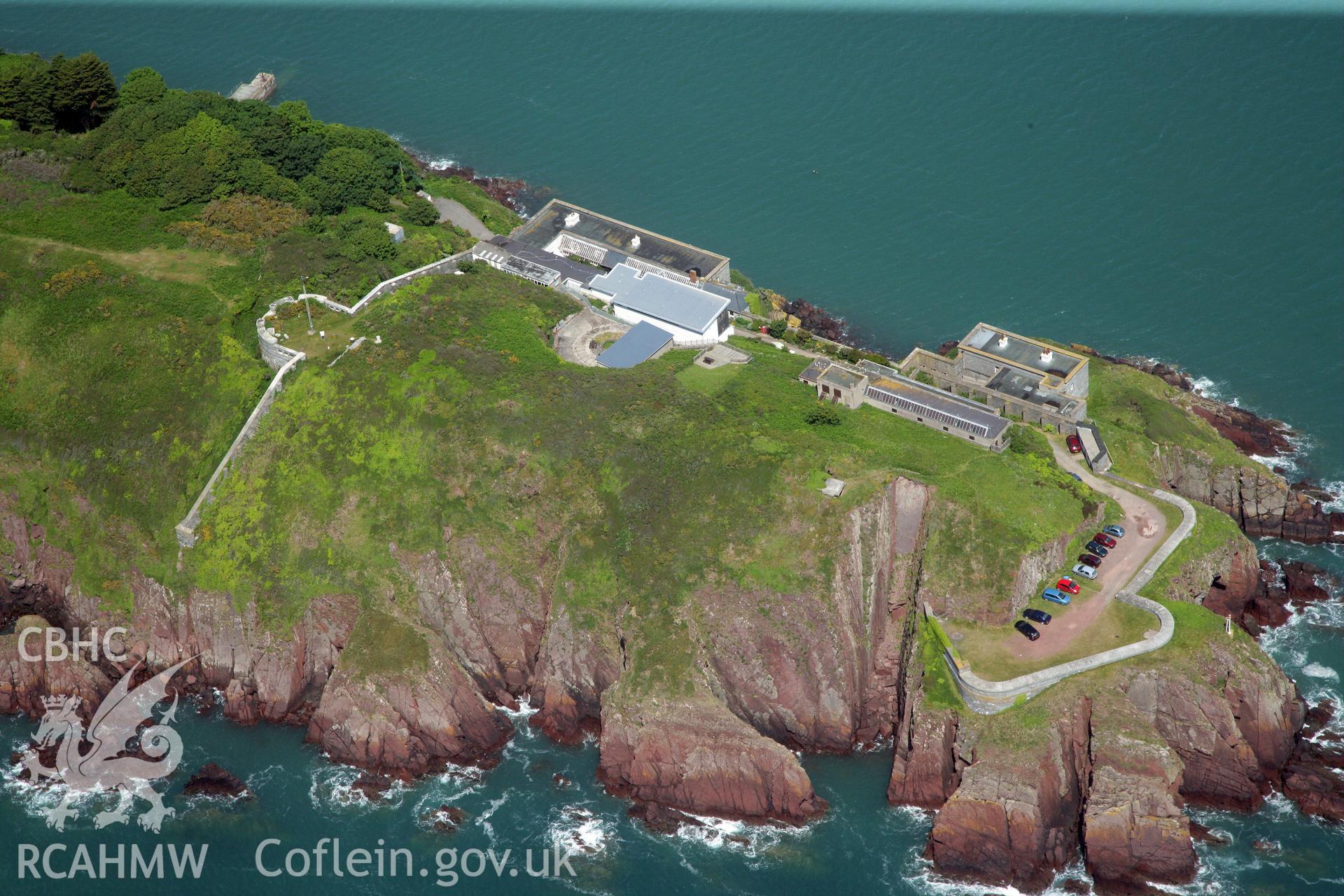 RCAHMW colour oblique photograph of Dale Point Fort. Taken by Toby Driver on 24/05/2011.