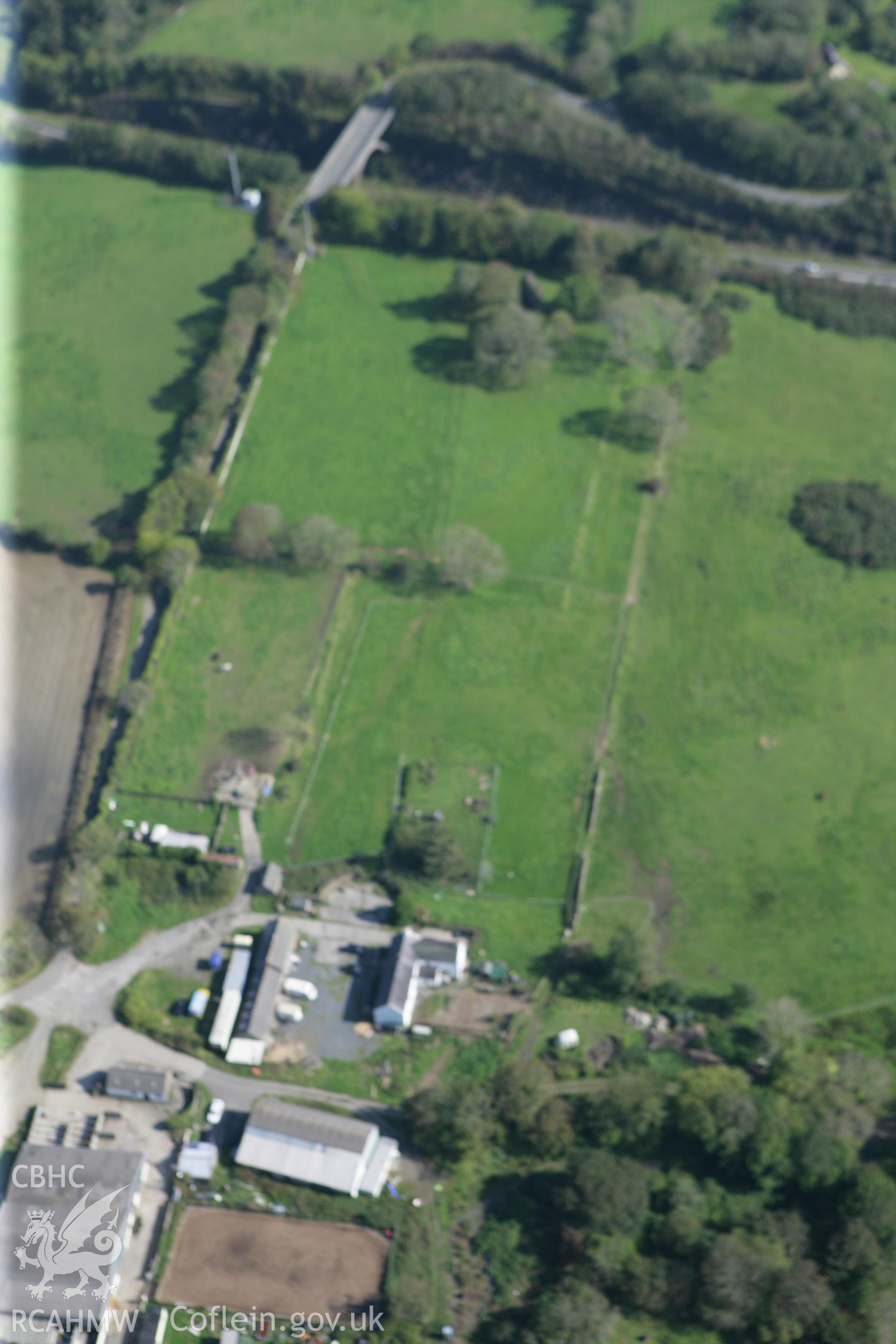 RCAHMW colour oblique photograph of Kilgetty House and garden site, viewed from the north-west. Taken by Toby Driver and Oliver Davies on 28/09/2011.