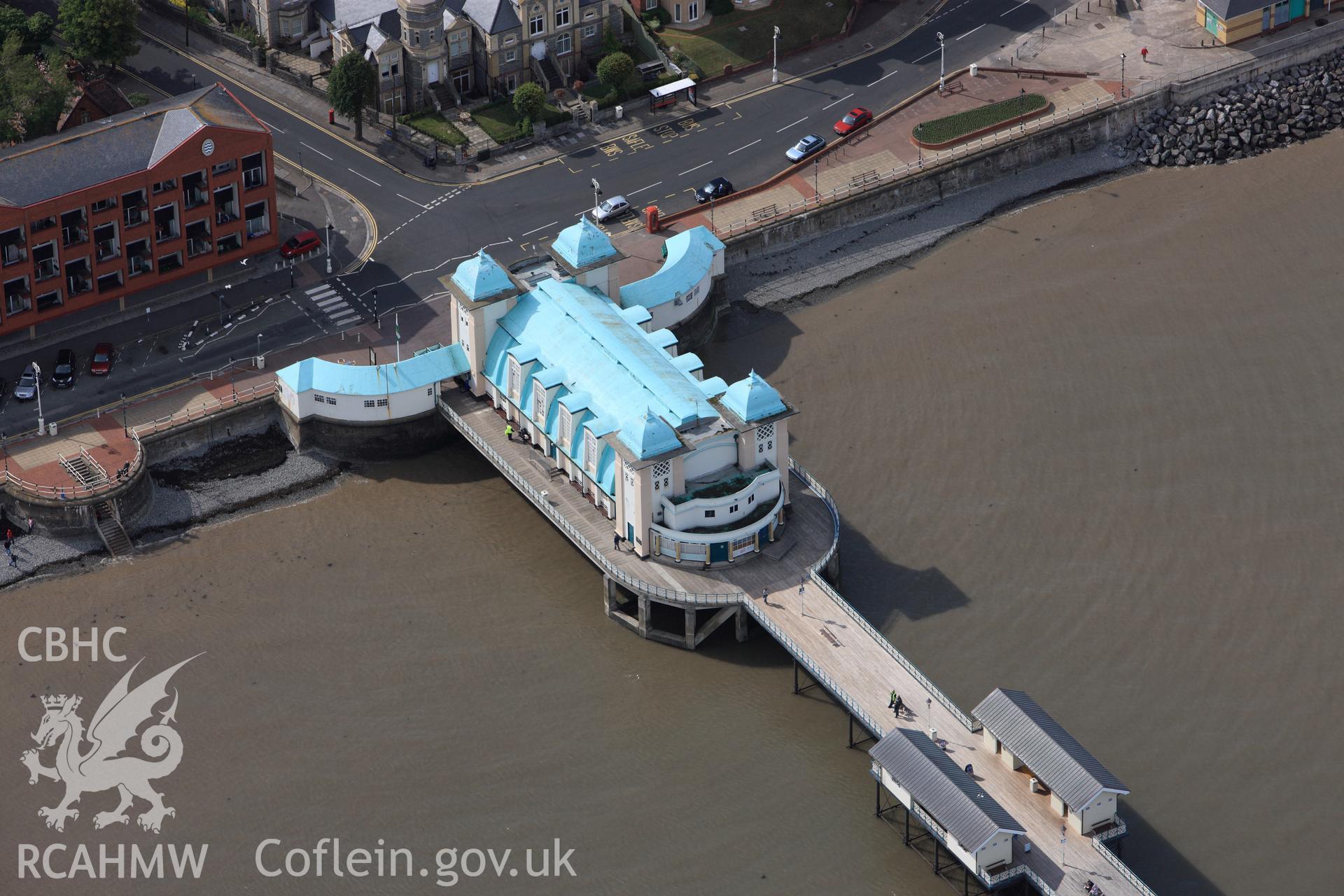 RCAHMW colour oblique photograph of Penarth Pier. Taken by Toby Driver on 13/06/2011.