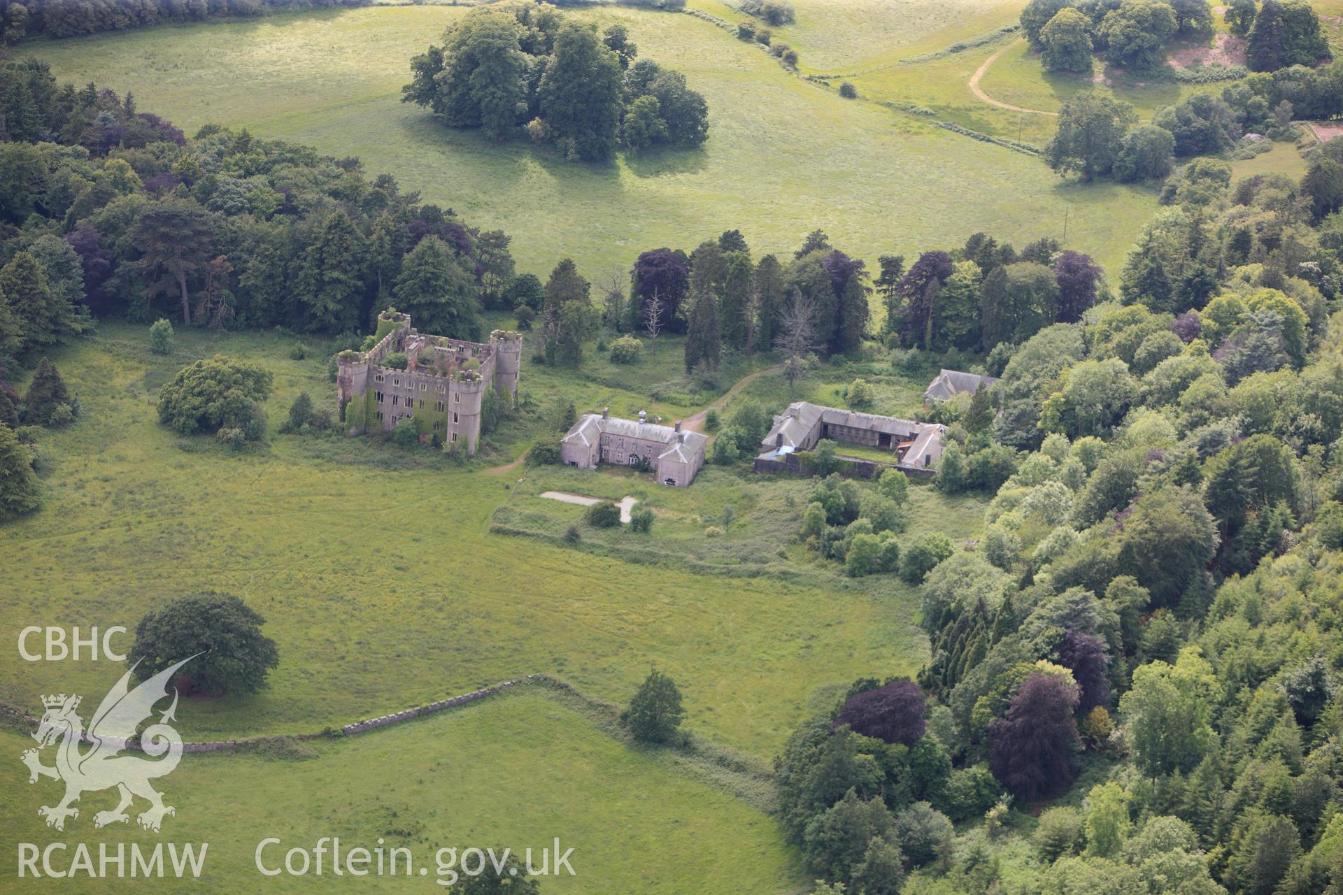 RCAHMW colour oblique photograph of Ruperra Castle. Taken by Toby Driver on 13/06/2011.