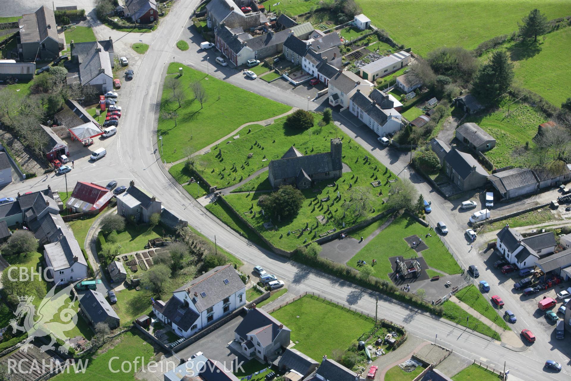 RCAHMW colour oblique photograph of St Mary's Church, Maenclochog. Taken by Toby Driver on 08/04/2011.