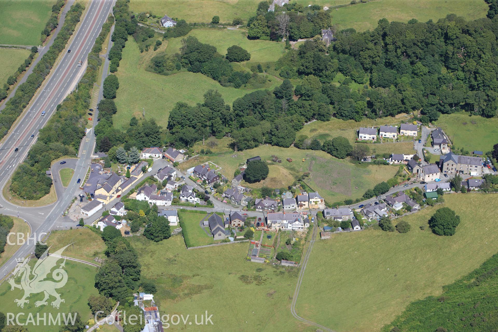 RCAHMW colour oblique photograph of Aber Castle mound. Taken by Toby Driver on 20/07/2011.