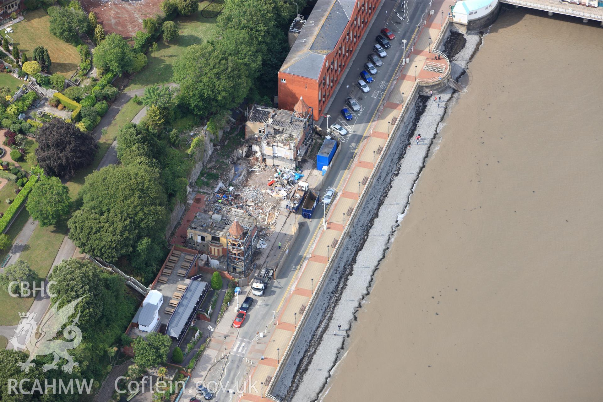 RCAHMW colour oblique photograph of Penarth Pier. Taken by Toby Driver on 13/06/2011.