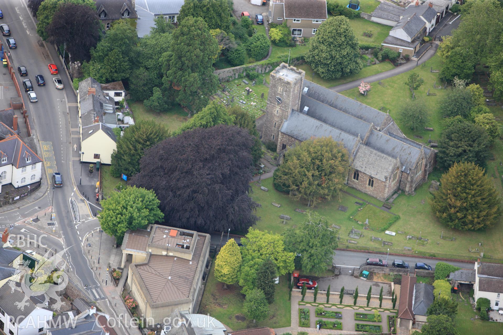 RCAHMW colour oblique photograph of St Cadoc's Church, Caerleon. Taken by Toby Driver on 13/06/2011.