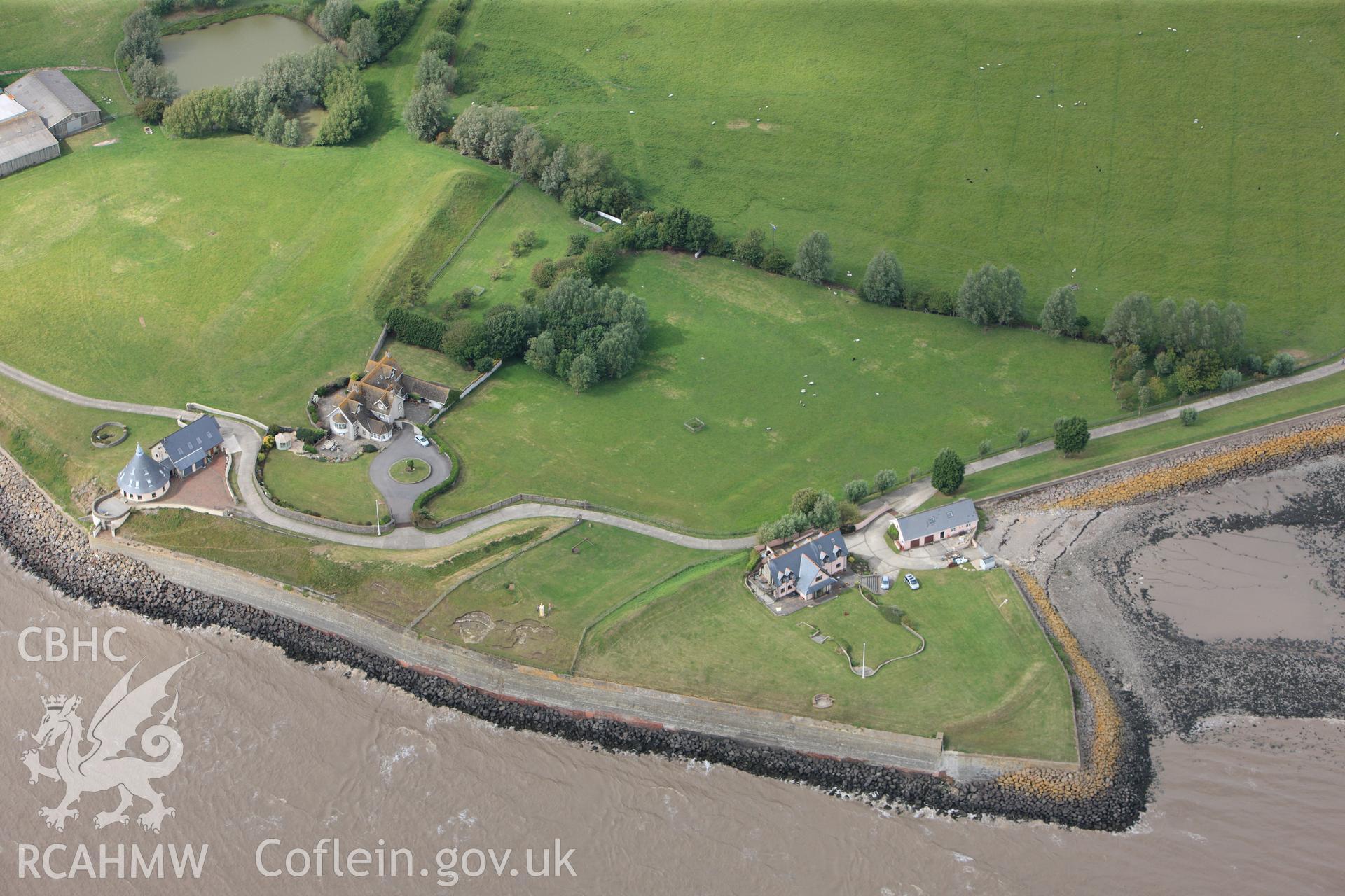 RCAHMW colour oblique photograph of Goldcliff priory. Taken by Toby Driver on 13/06/2011.