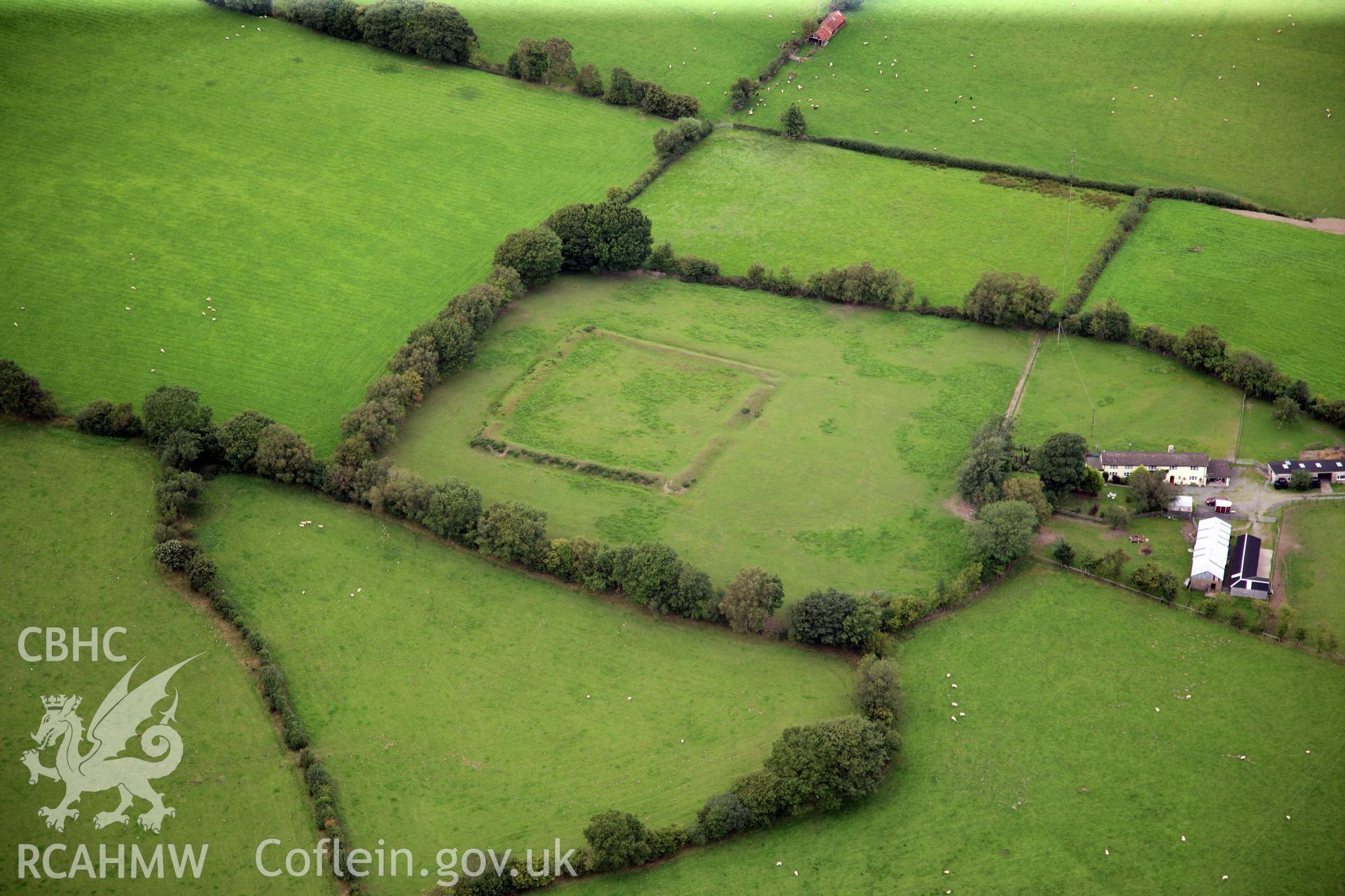 RCAHMW colour oblique photograph of Gaer Roman Site. Taken by Toby Driver on 17/08/2011.