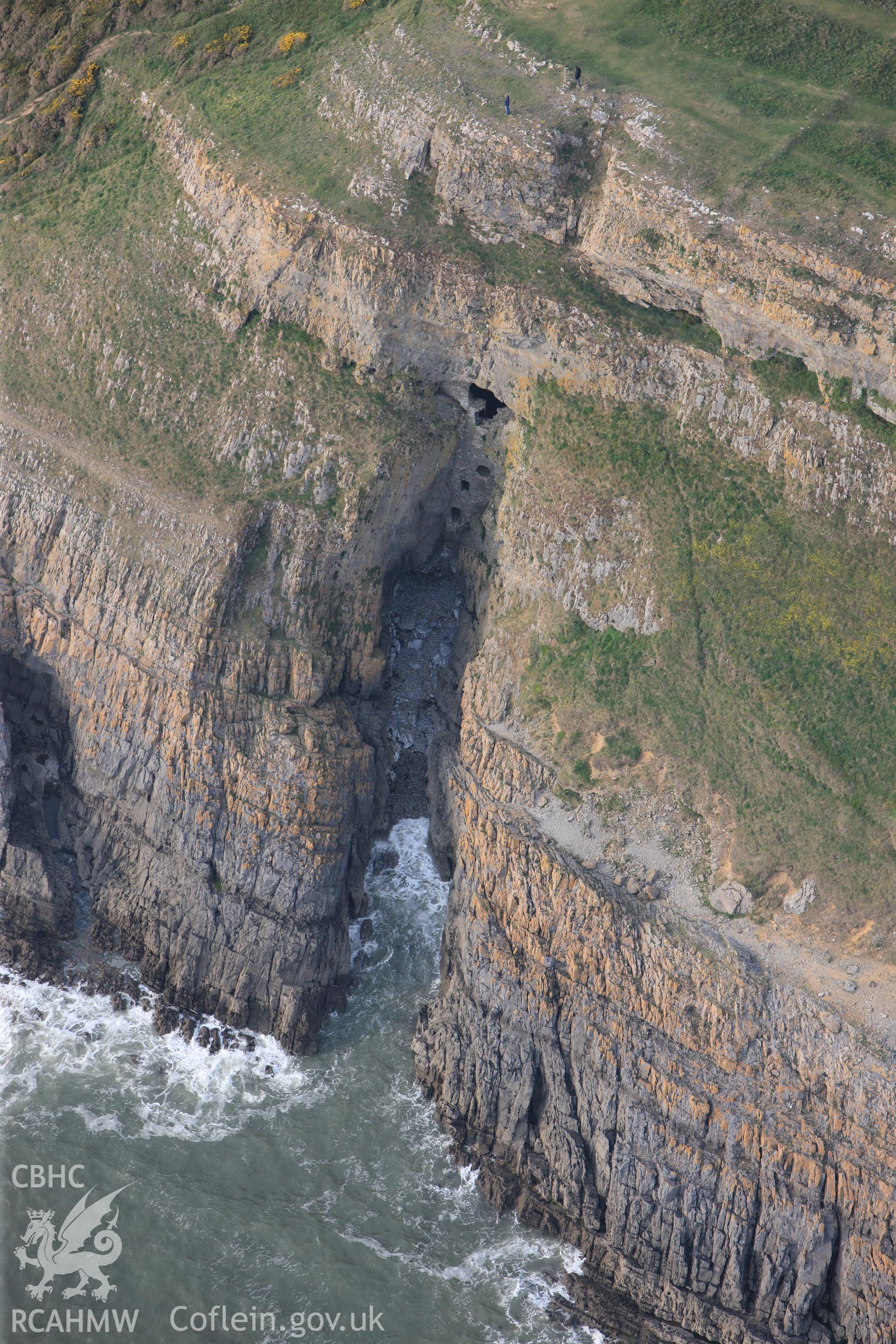 RCAHMW colour oblique photograph of Culver hole dovecote. Taken by Toby Driver and Oliver Davies on 04/05/2011.