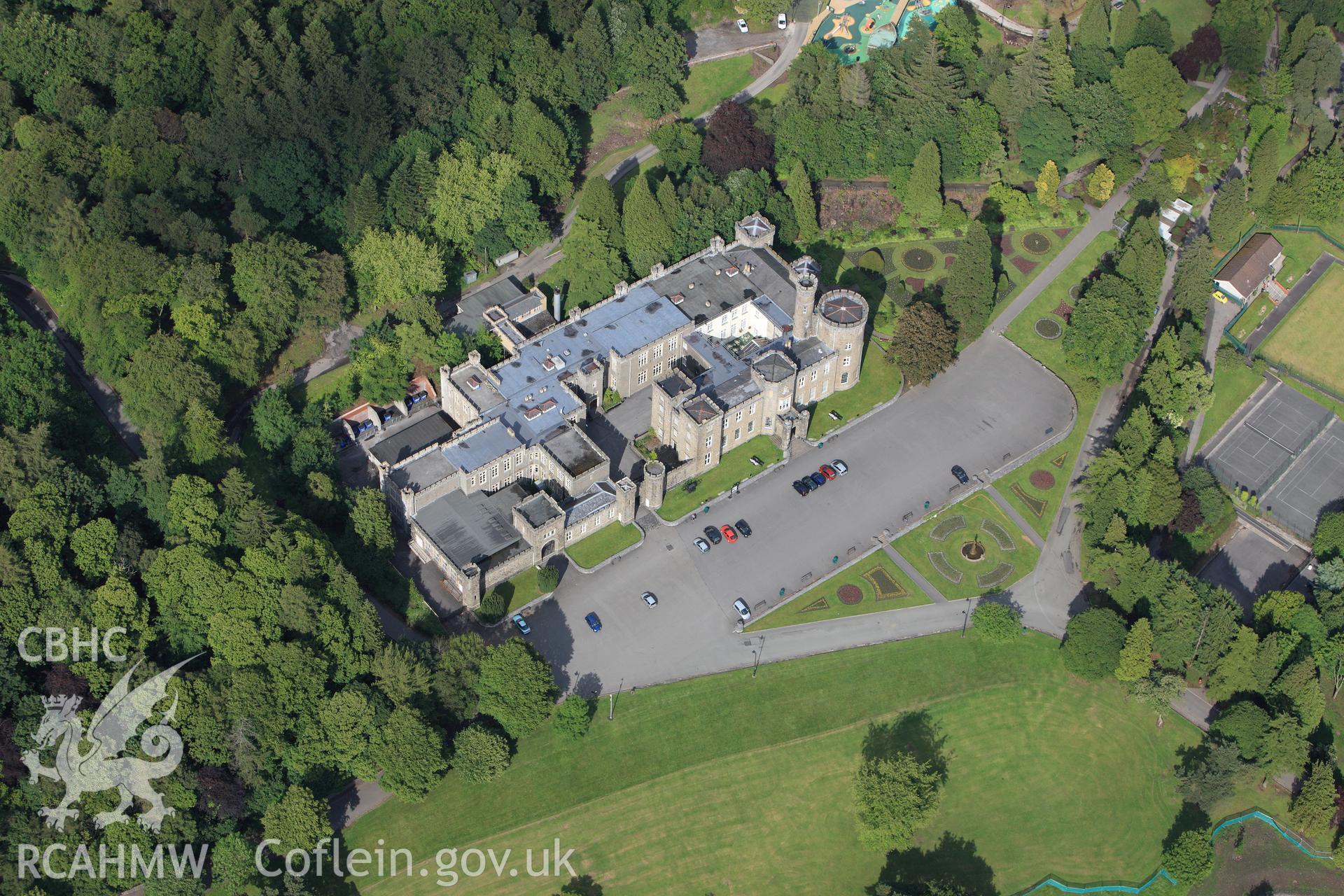 RCAHMW colour oblique photograph of Cyfarthfa Castle, Merthyr Tydfil. Taken by Toby Driver on 13/06/2011.