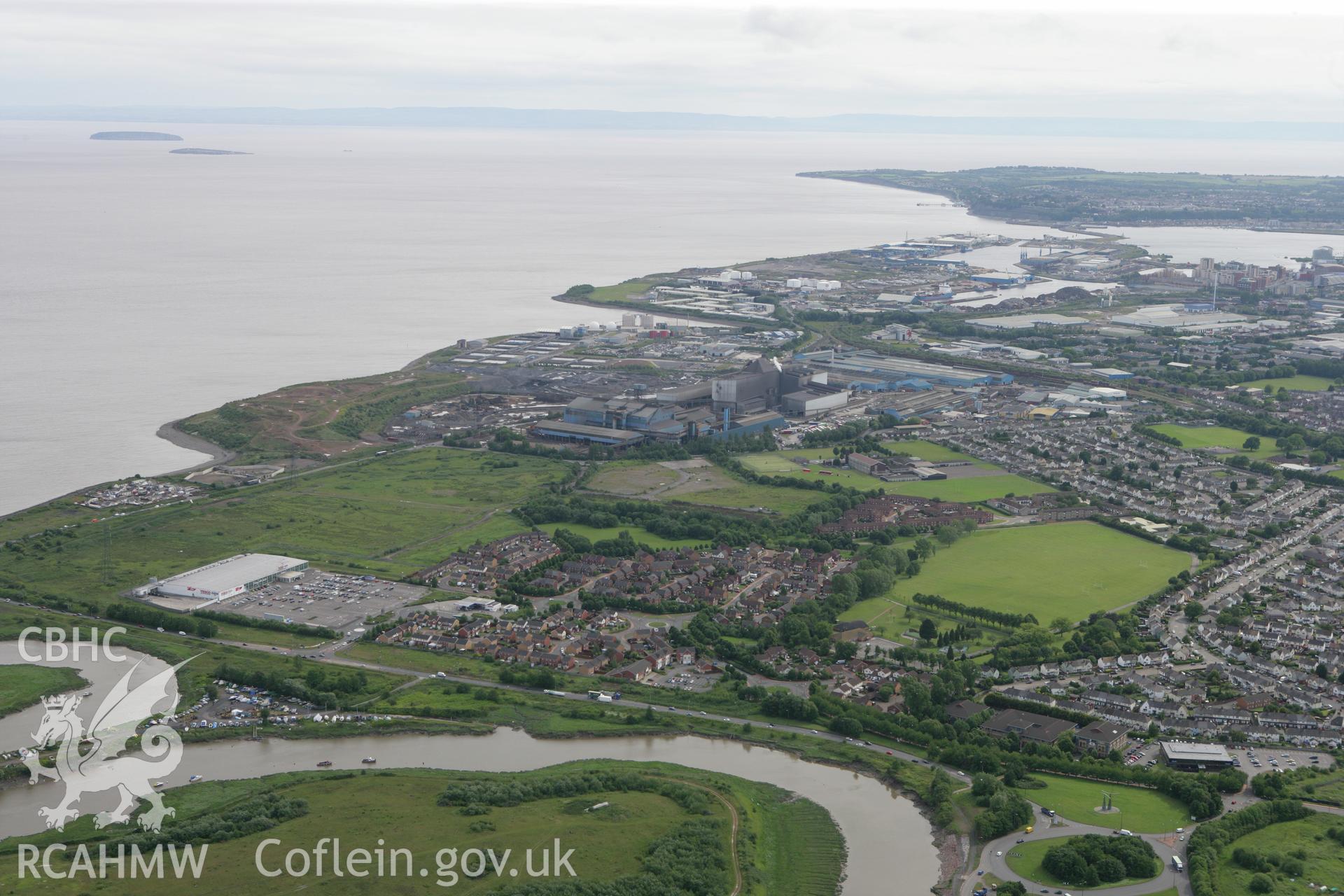 RCAHMW colour oblique photograph of Splott aerodrome. Taken by Toby Driver on 13/06/2011.