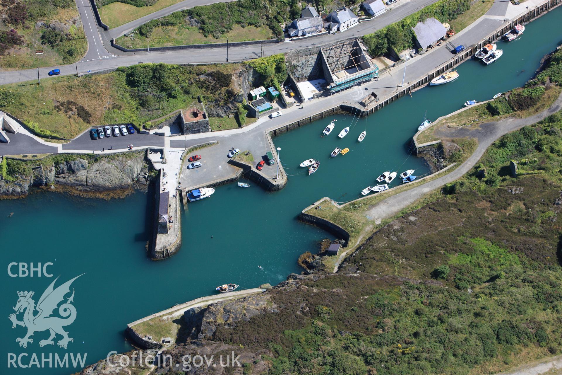 RCAHMW colour oblique photograph of Porth Amlwch, Limekiln. Taken by Toby Driver on 20/07/2011.