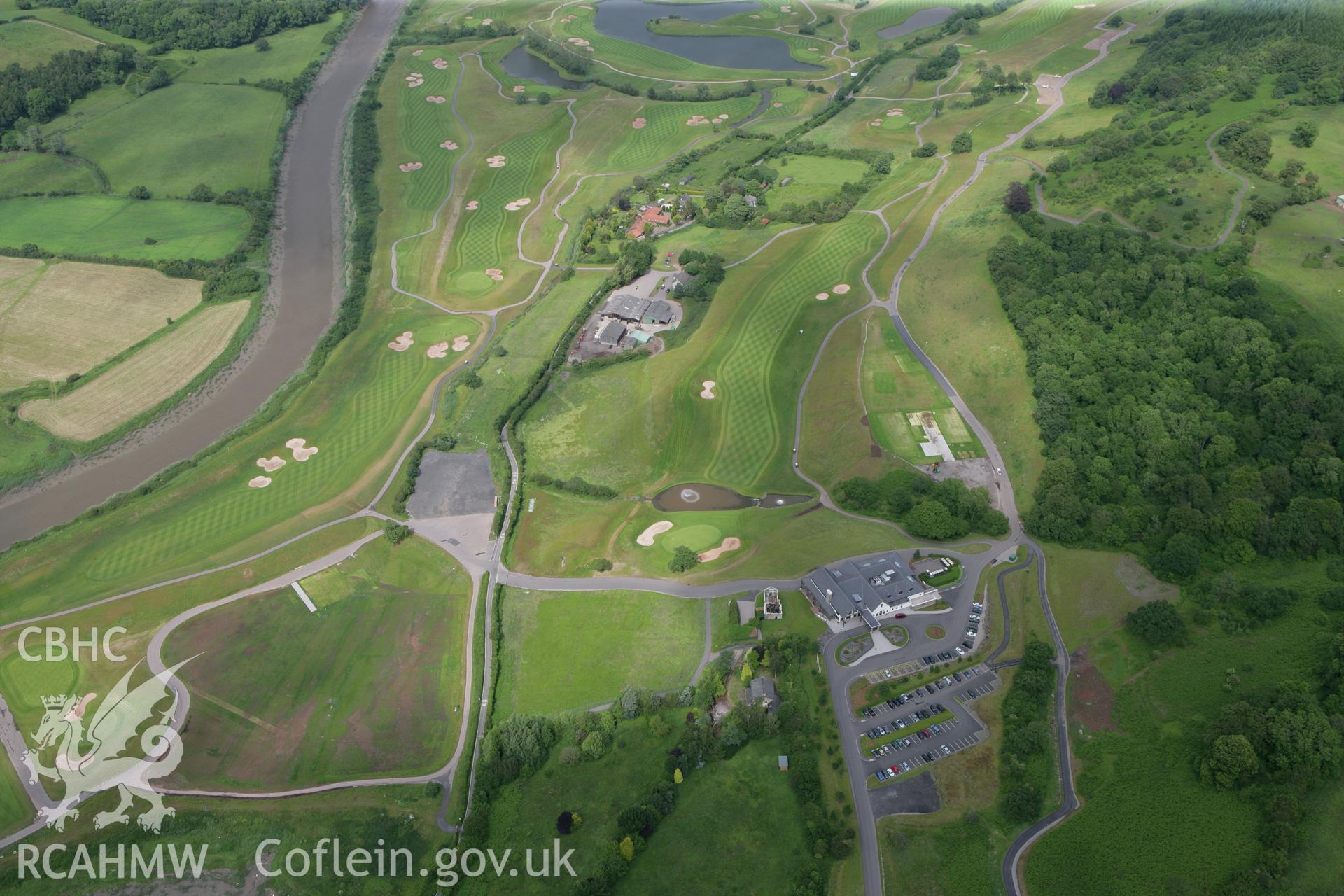 RCAHMW colour oblique photograph of Great Bulmore Roman settlement. Taken by Toby Driver on 13/06/2011.