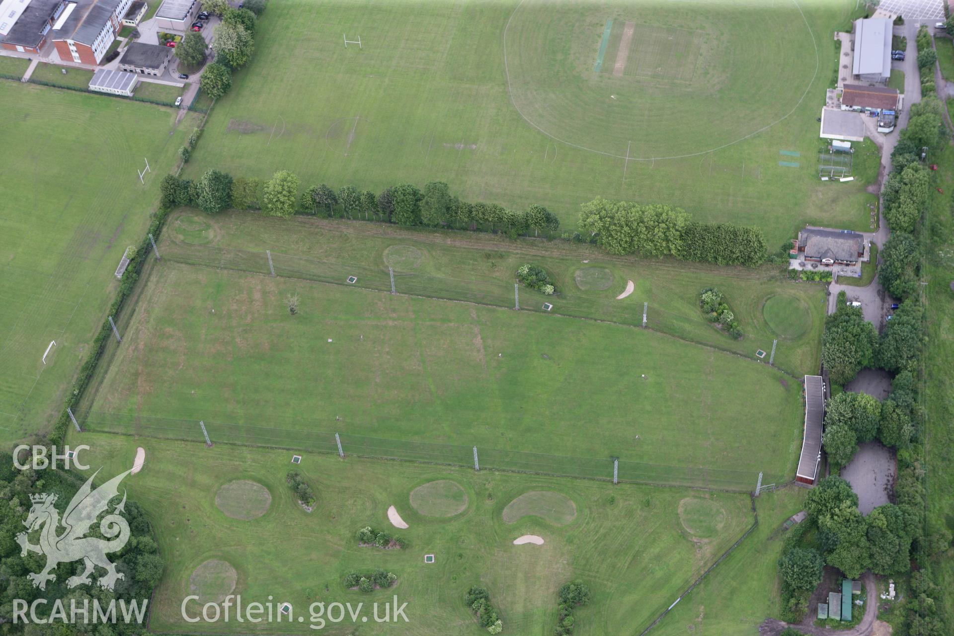 RCAHMW colour oblique photograph of Caerleon Roman parade ground. Taken by Toby Driver on 13/06/2011.