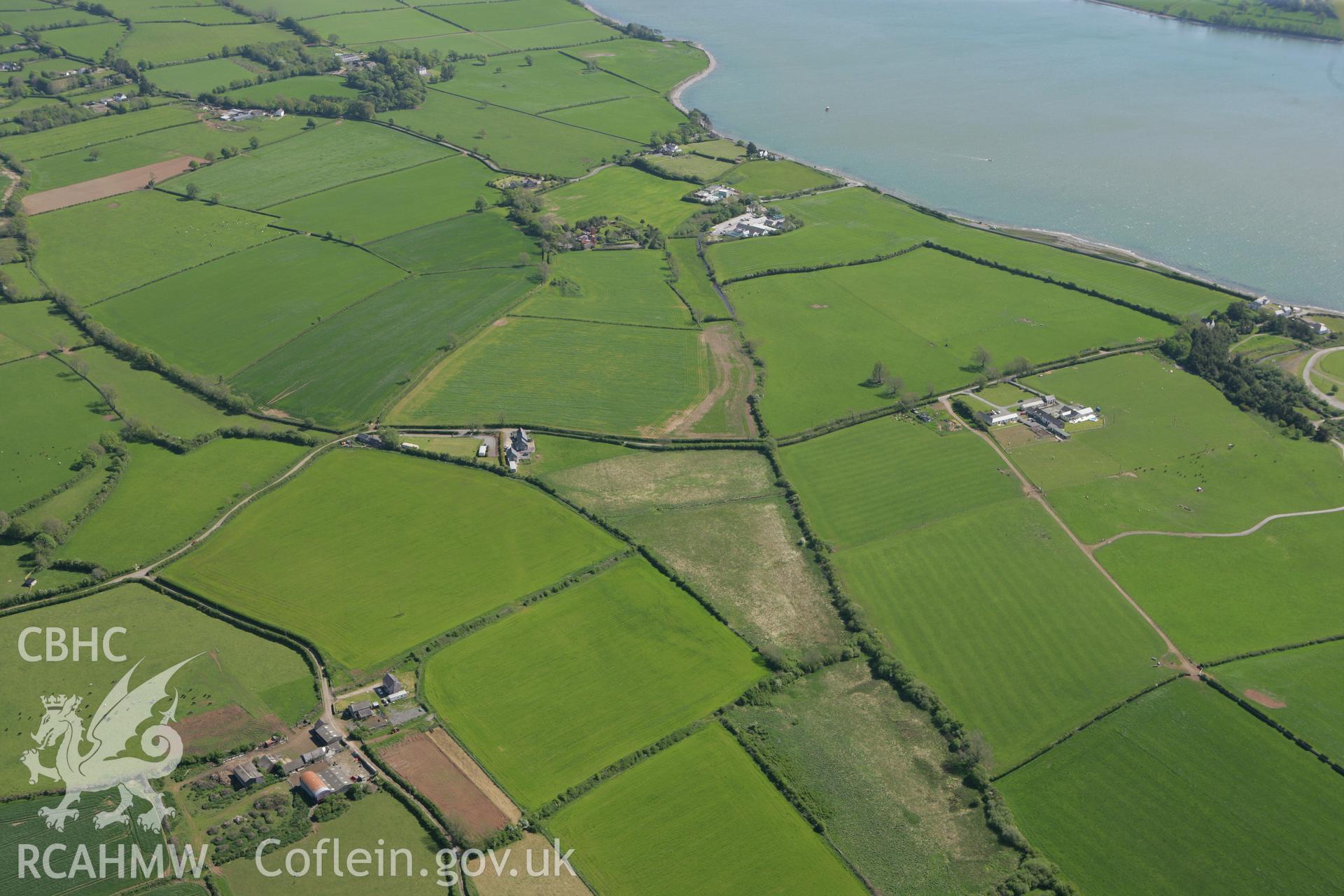 RCAHMW colour oblique photograph of Tai Cochion Roman Settlement, from the west. Taken by Toby Driver on 03/05/2011.