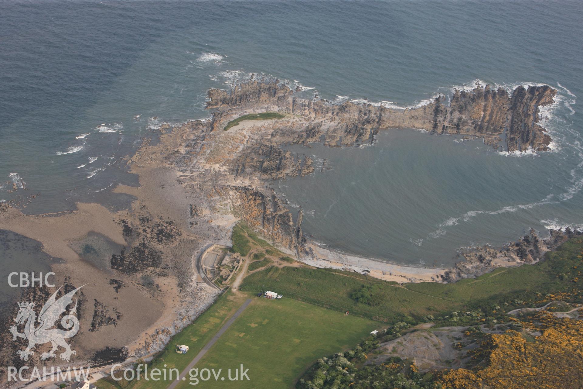 RCAHMW colour oblique photograph of Port Eynon salthouse. Taken by Toby Driver and Oliver Davies on 04/05/2011.