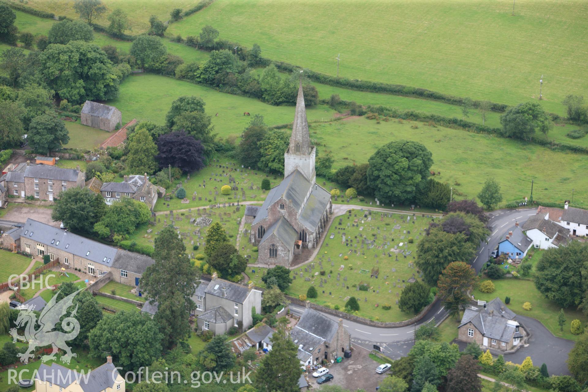 RCAHMW colour oblique photograph of St Nicolas Church, Trellech. Taken by Toby Driver on 20/07/2011.