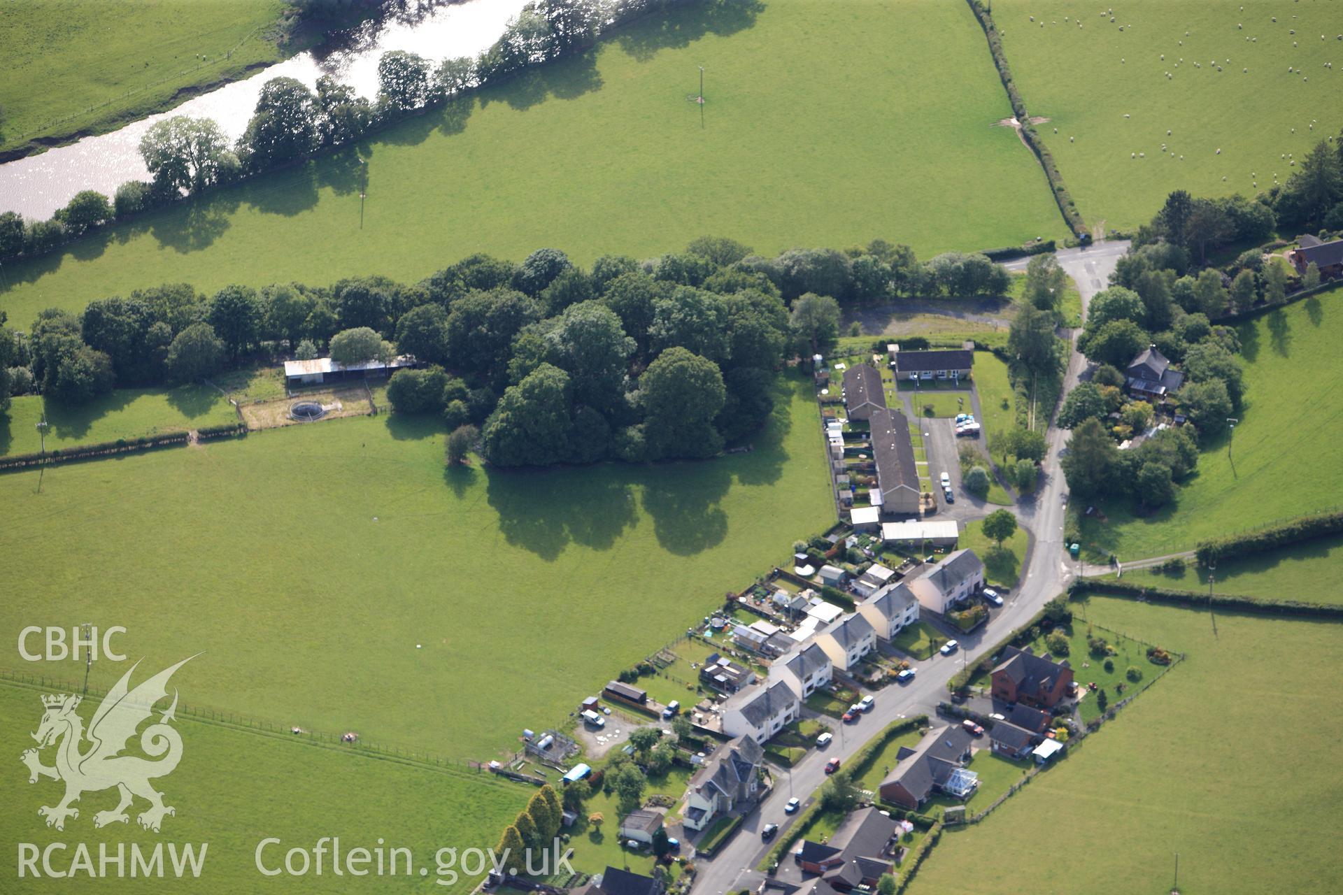 RCAHMW colour oblique photograph of Aberedw Castle. Taken by Toby Driver on 13/06/2011.